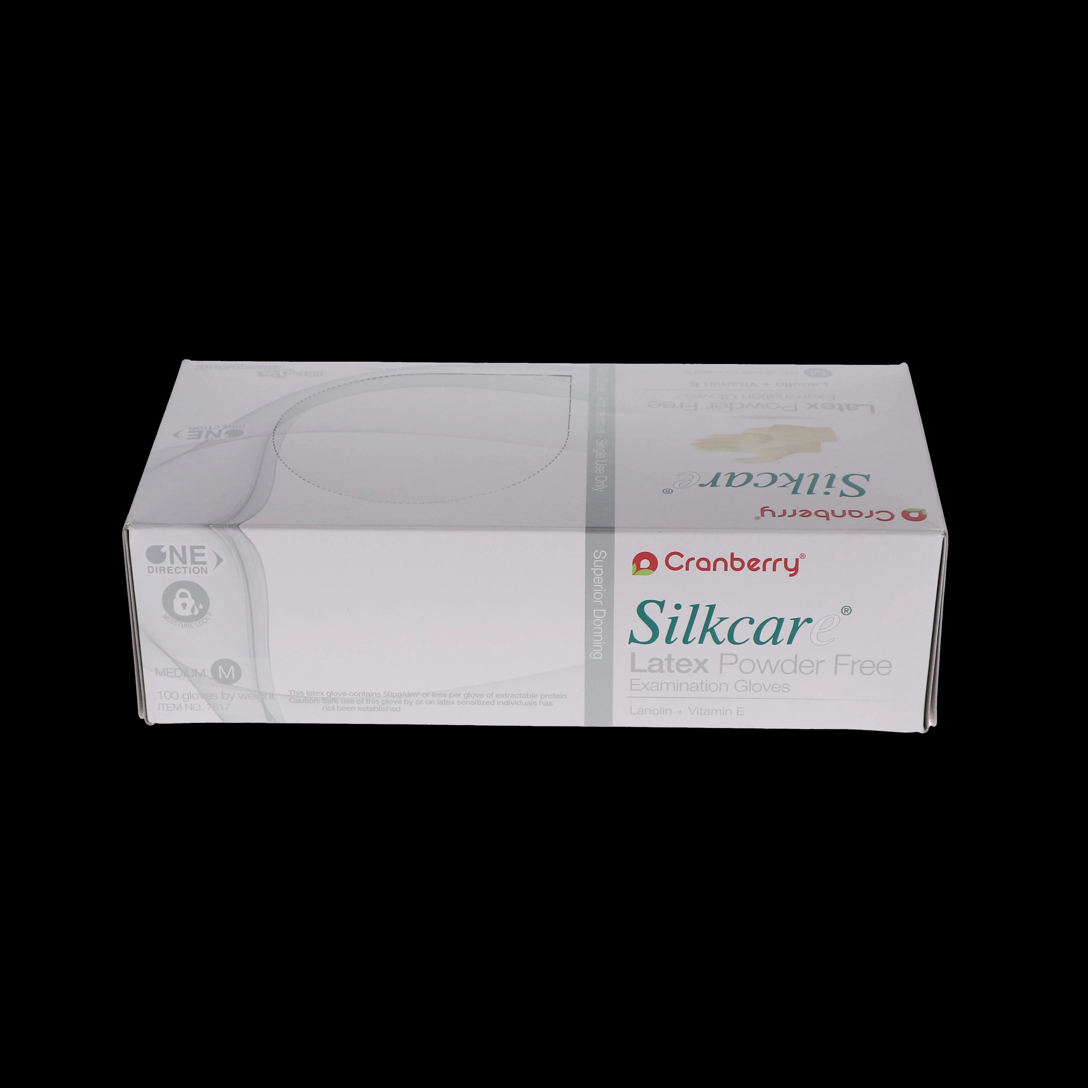 Cranberry Silkcare Powder-Free Latex Examination Gloves, Medium, 100/Box (Case of 10 Boxes) thumbnail 3