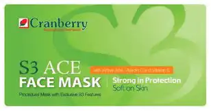 Cranberry S3 ACE ASTM Level 3 Earloop Face Mask, Lavender, 50/Box, S3080L thumbnail 3