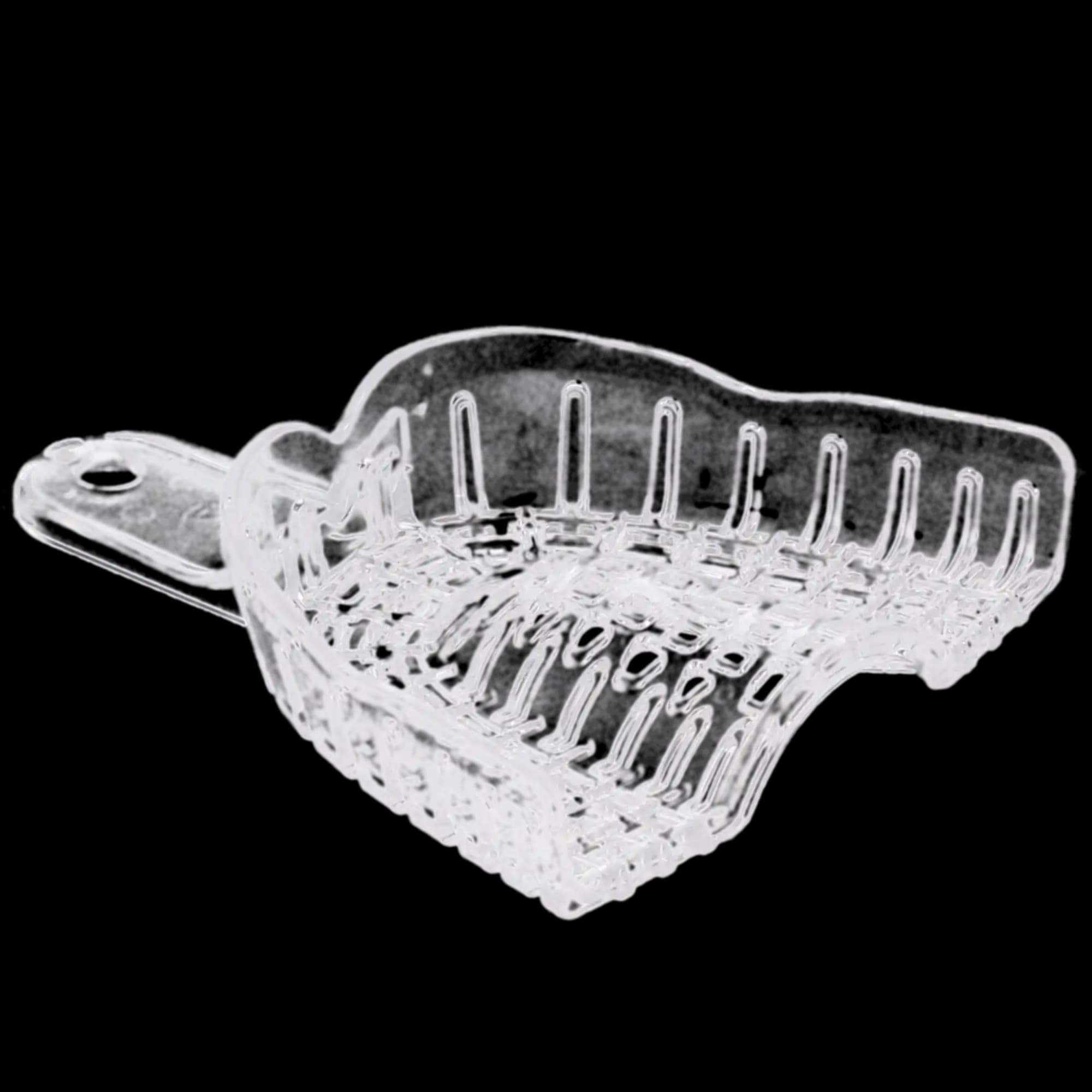 President Disposable Impression Trays, #1 Large Upper, Clear, Perforated, 12/Pk, C6901 thumbnail 2