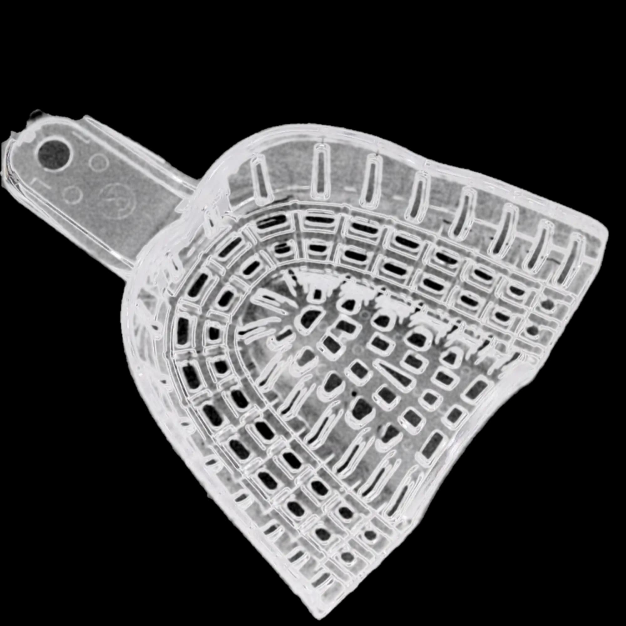 President Disposable Impression Trays, #1 Large Upper, Clear, Perforated, 12/Pk, C6901 thumbnail 3