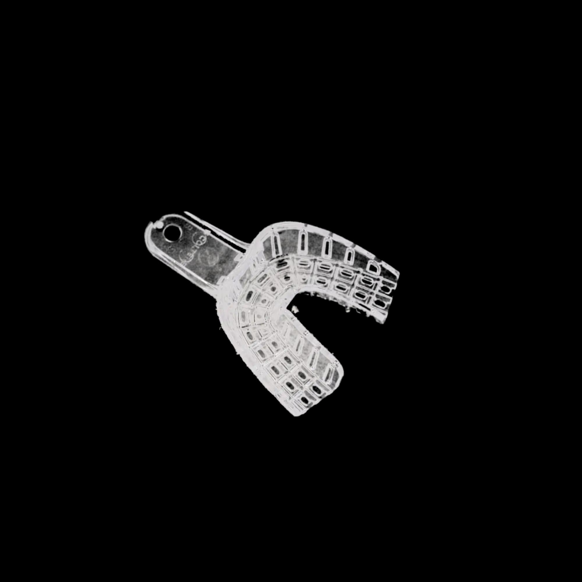 President Disposable Impression Trays, Clear, Perforated, #4 Lower Medium, 12/Pk, C6904 thumbnail 7
