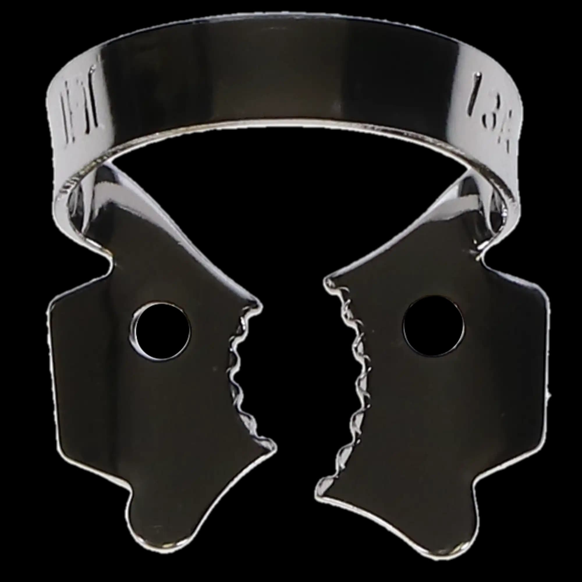 Hygenic Rubber Dam Clamp, #13A, Winged, Gloss Finish, Serrated Jaw, Upper Right Molar, 1/Pk, H02705 thumbnail 6