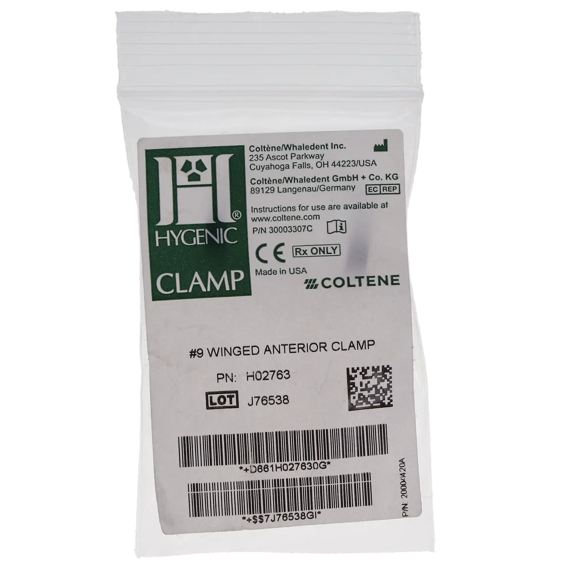 HySolate Gloss Finish Winged Clamp #9, Anterior, 1 Each, H02763 thumbnail 5