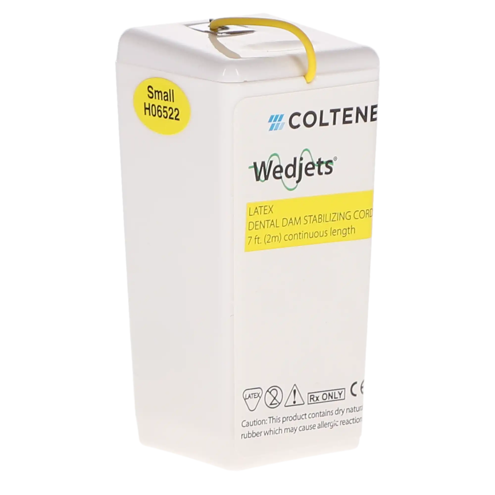 Wedjets Dental Dam Stabilizing Cord, Latex Rubber, 7 ft, Small, Yellow, 1/Pk, H06522 - Wedjets Dental Dam Stabilizing Cord, Latex Rubber, 7 ft, Small, Yellow, 1/Pk, H06522 - Image 1