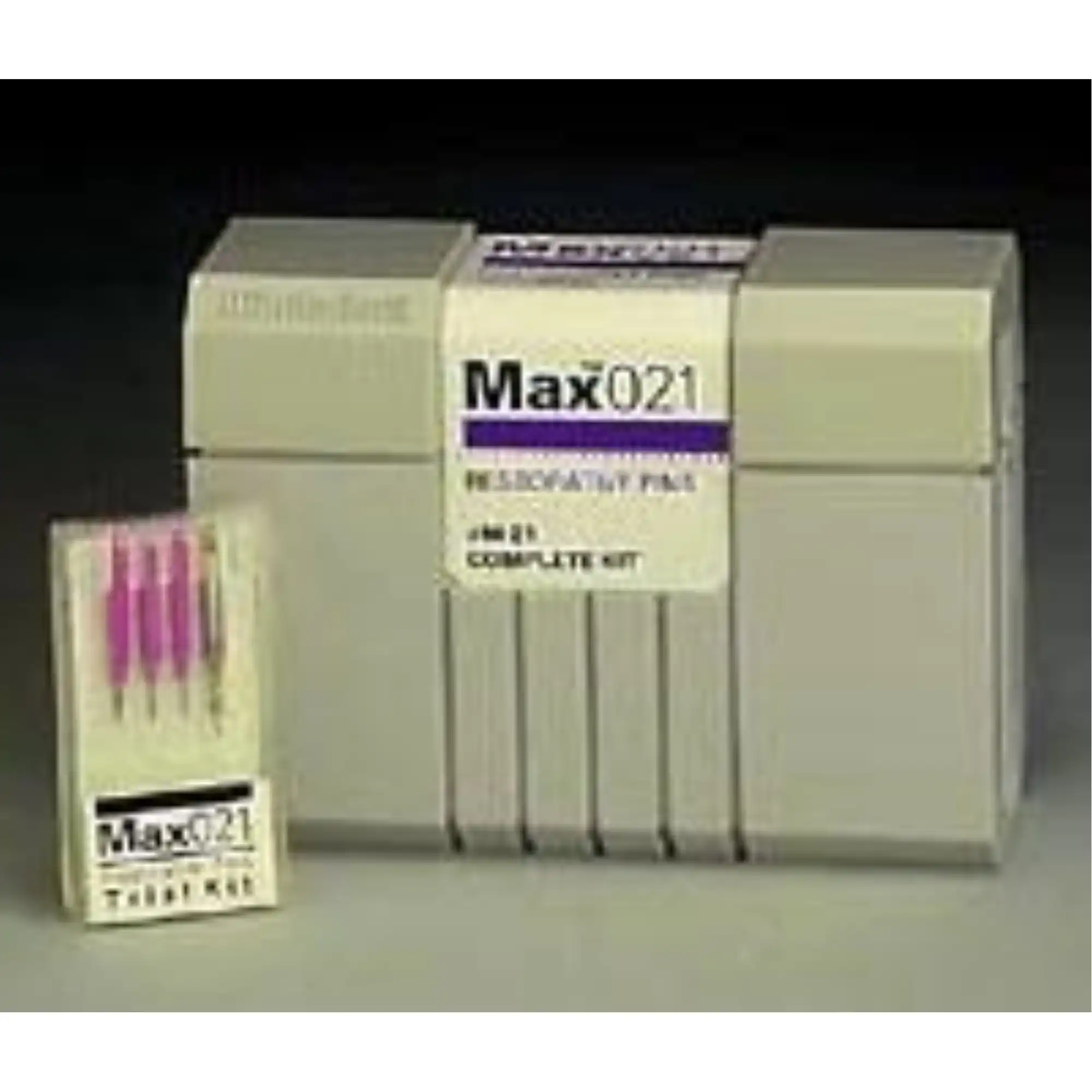 Coltene Max M-92 Restorative Pin Drill, 0.021" x 0.095" (0.525 mm x 2.4 mm), Purple, Depth-Limiting, Pack of 5 thumbnail 5
