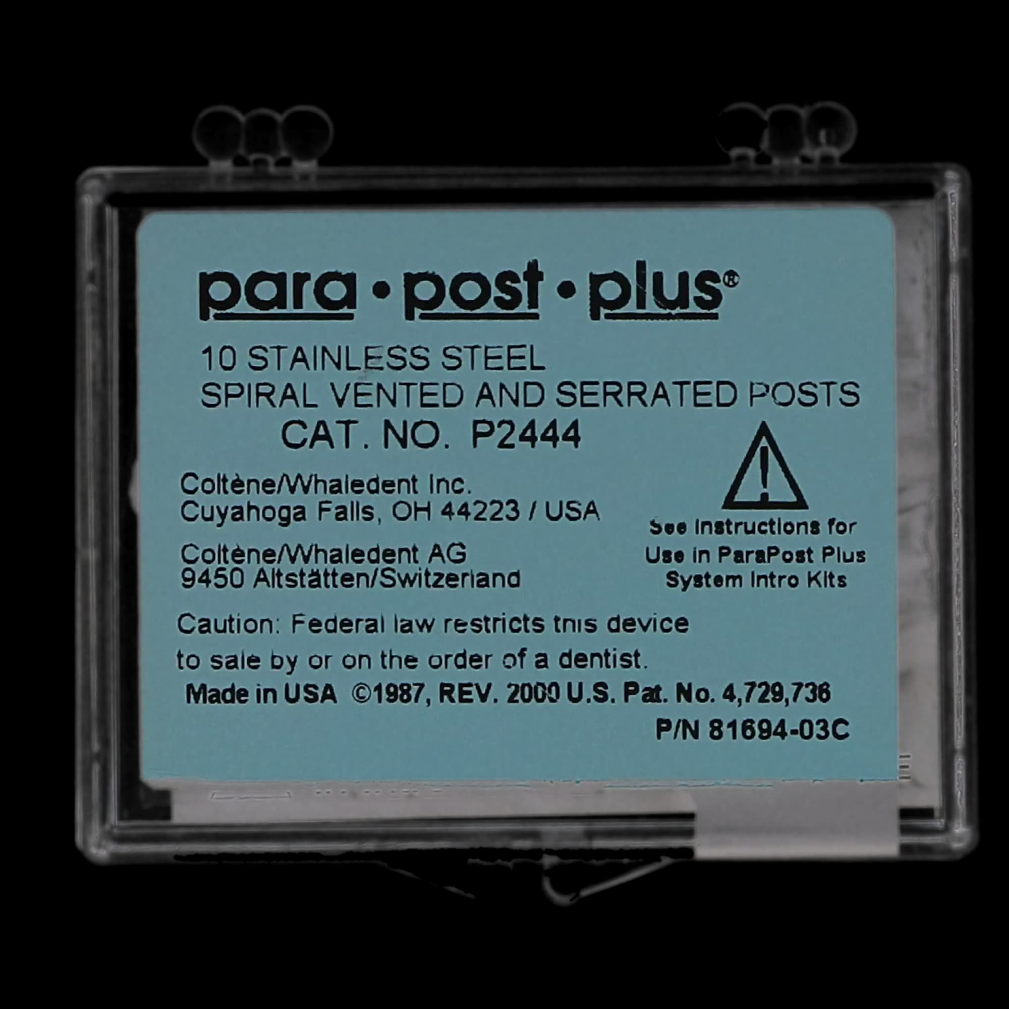 ParaPost Plus Stainless Steel Endodontic Posts, Size 4, 0.040" (1.0mm), Yellow, 10/Pk, P244-4 thumbnail 6