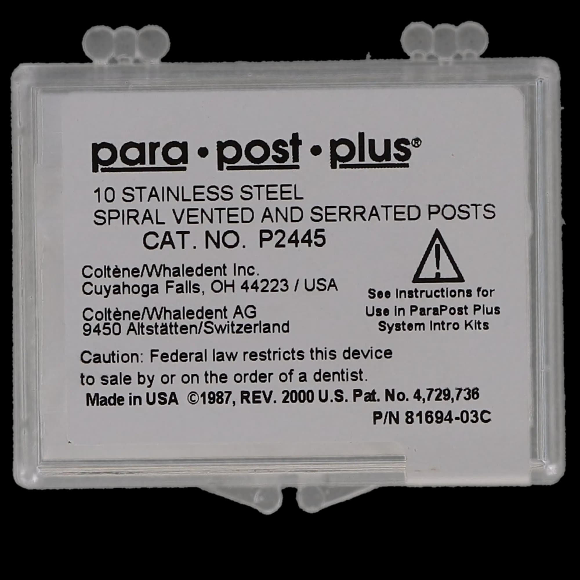 ParaPost Plus Stainless Steel Endodontic Posts, Size 5, 0.050" (1.25mm), Red, 10/Pk, P2445 thumbnail 6