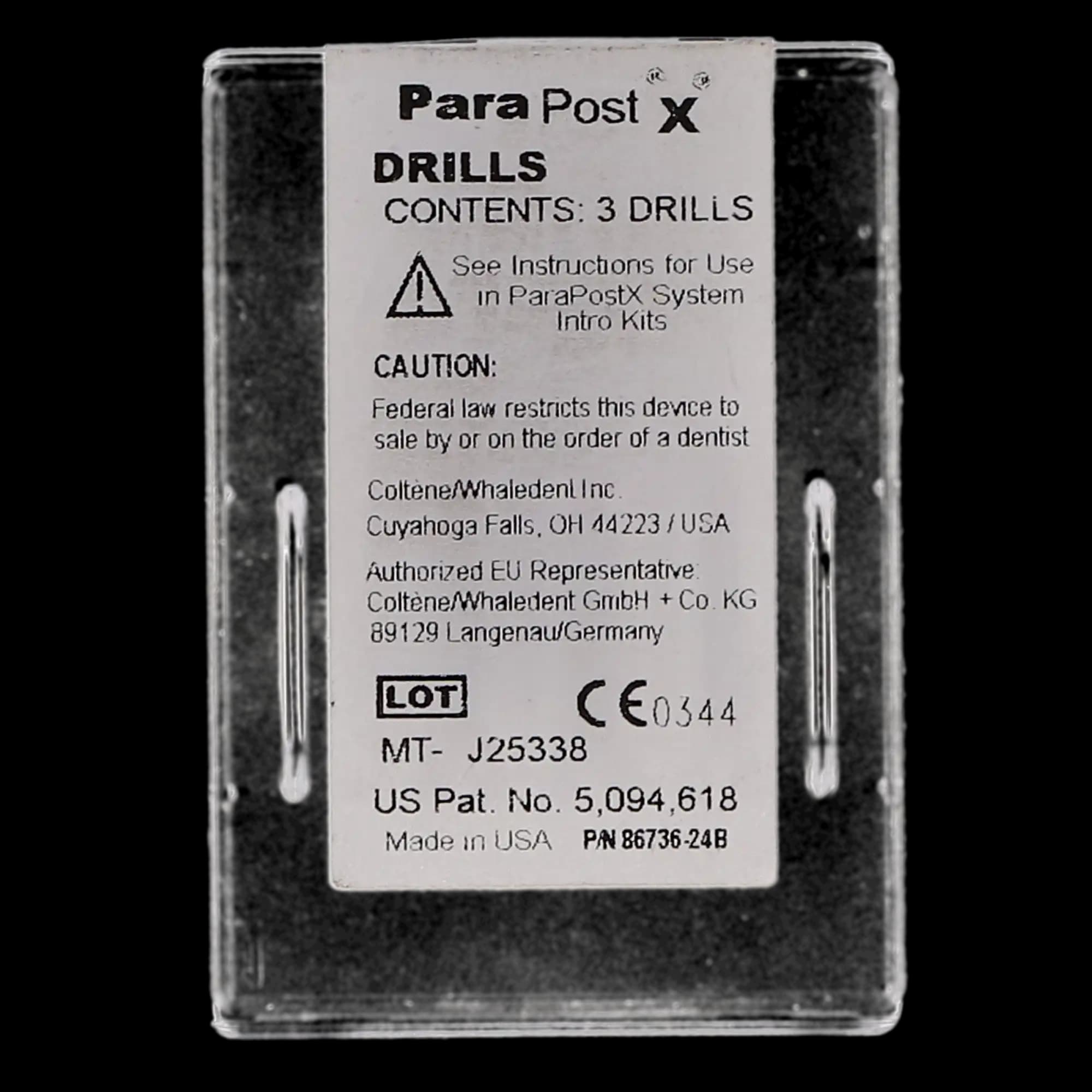 ParaPost X-System Two-Fluted Drills, Size 5, Red, 0.050" (1.25 mm), 3/Pk, P42-5 thumbnail 6