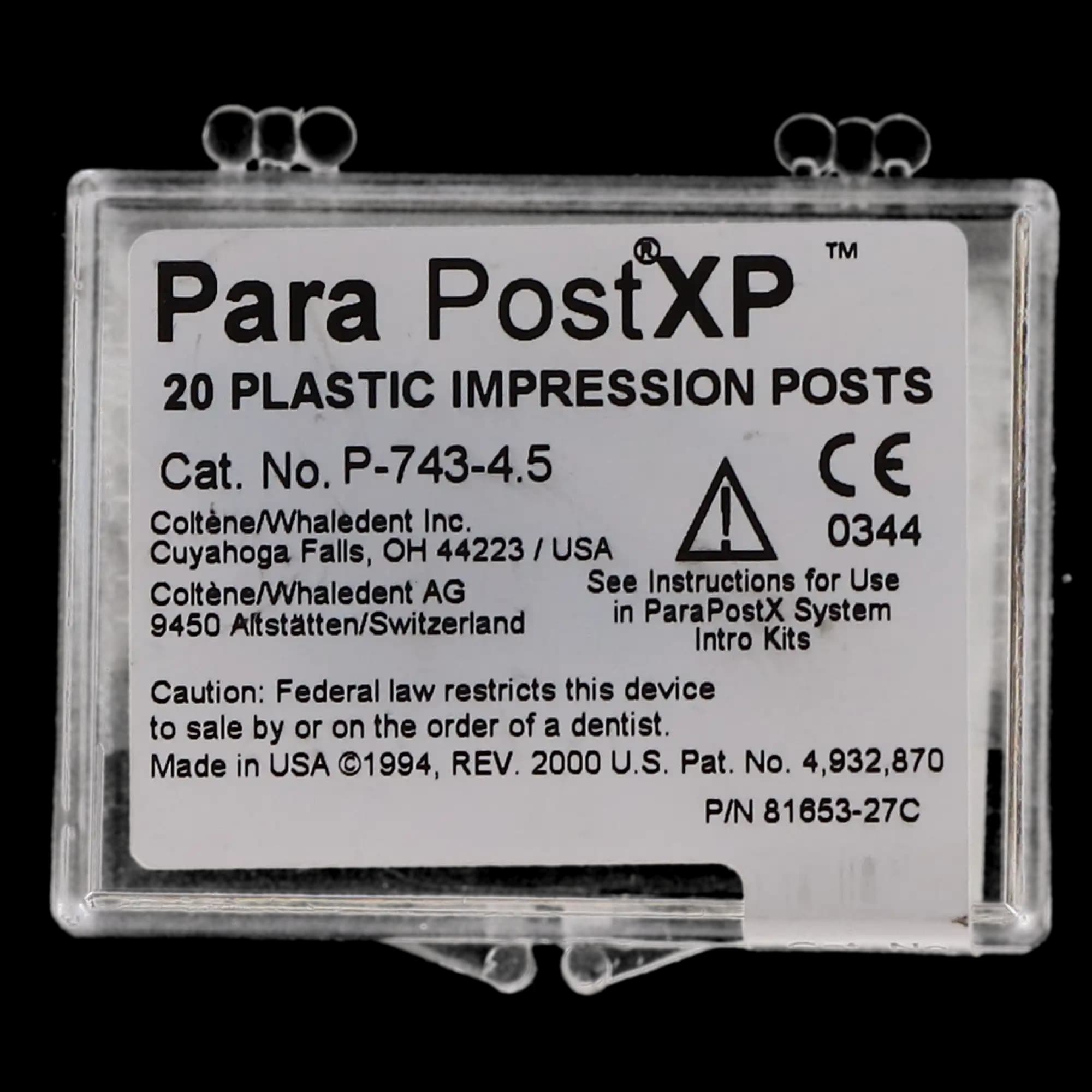 ParaPost XP Plastic Impression Posts, Size 4.5 (0.045"/1.14mm), Blue, 20/Pkg, P743-4.5 thumbnail 4
