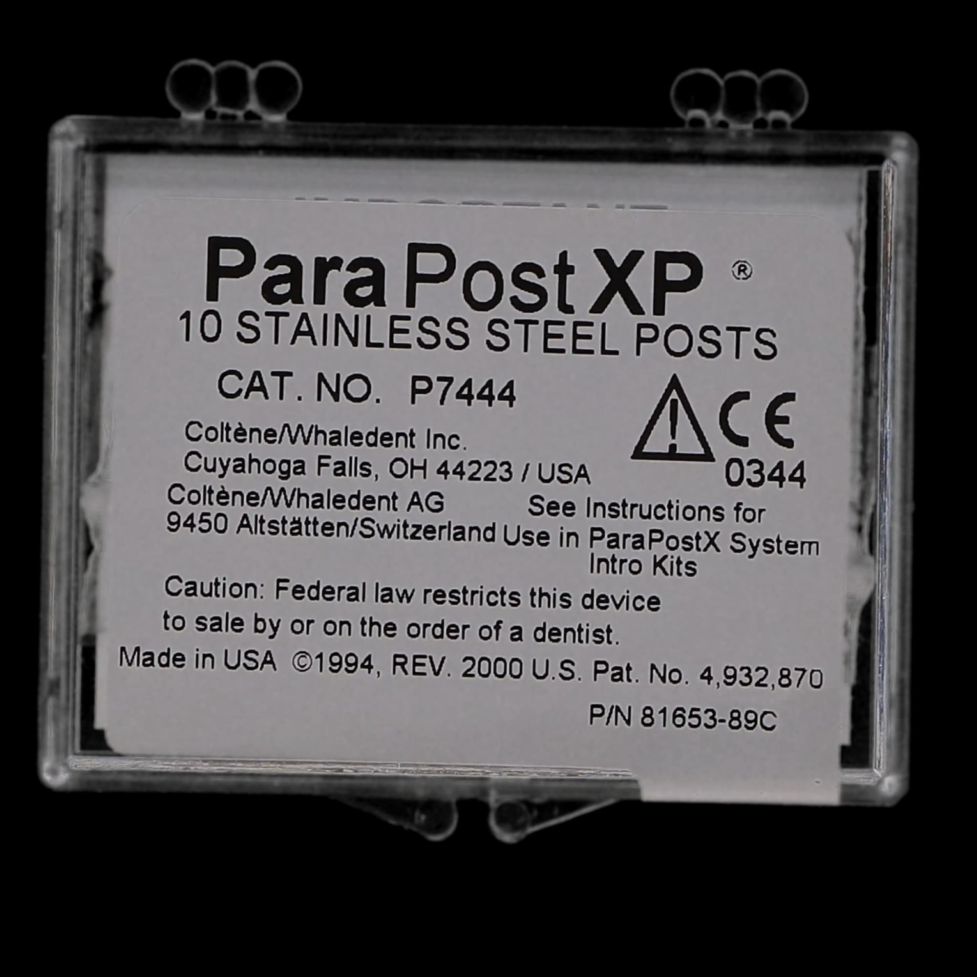 ParaPost XP Stainless Steel Endodontic Post Refill, Size 4, .040" (1.0mm), Yellow, 10/Pk, P7444 thumbnail 9