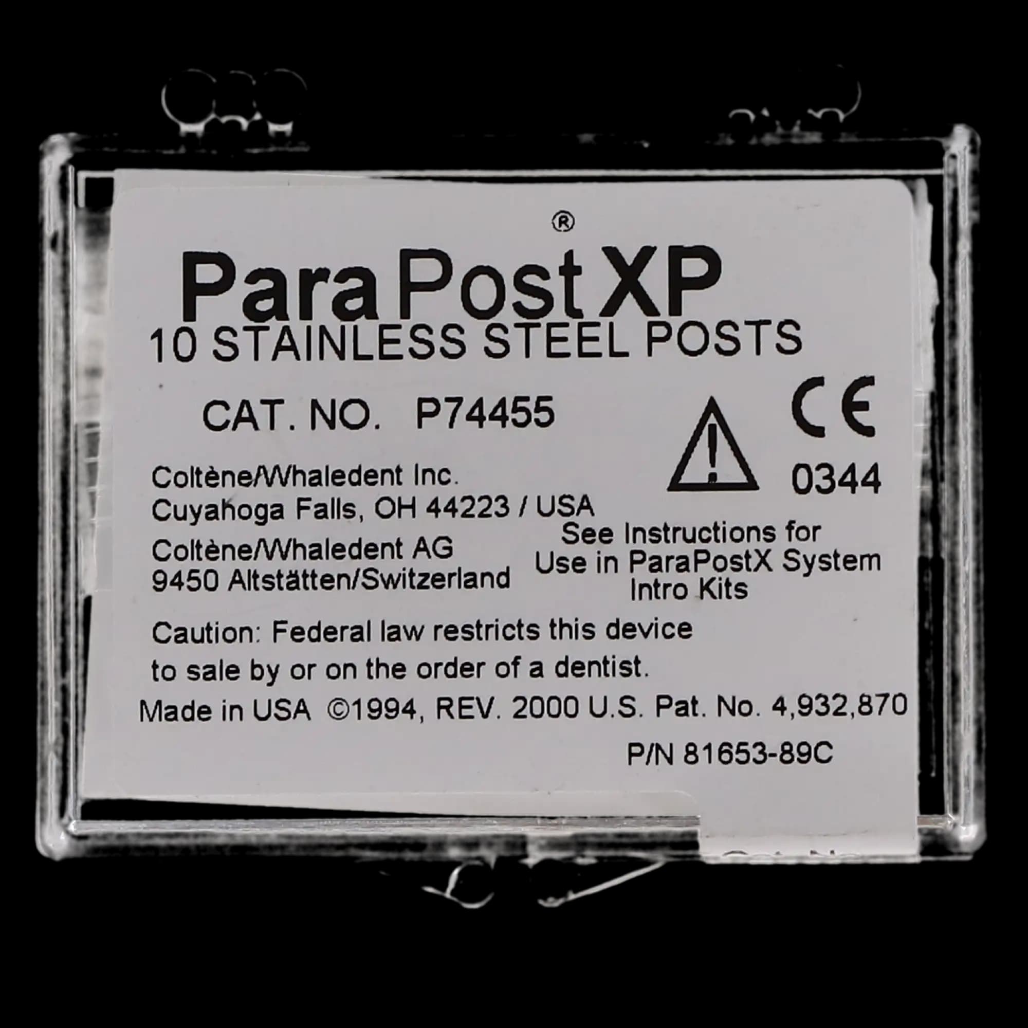 ParaPost XP Endodontic Posts, Stainless Steel, Size 5.5, 0.055" (1.40mm), Purple, 10/Pk, P74455 thumbnail 6