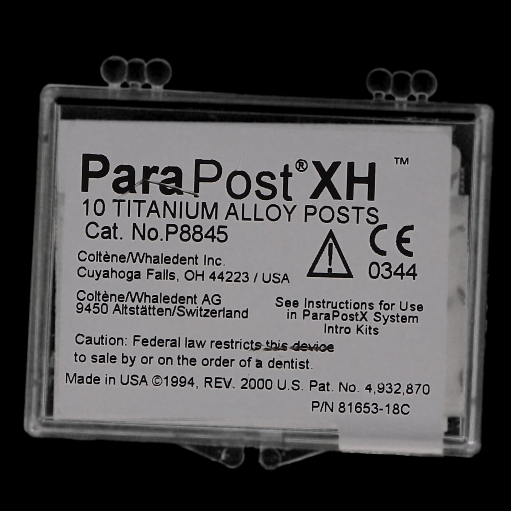 ParaPost XH Titanium Post, Size 4.5, Blue, .045" (1.14mm), Refill, 10/Pk, P-88-4.5 thumbnail 9