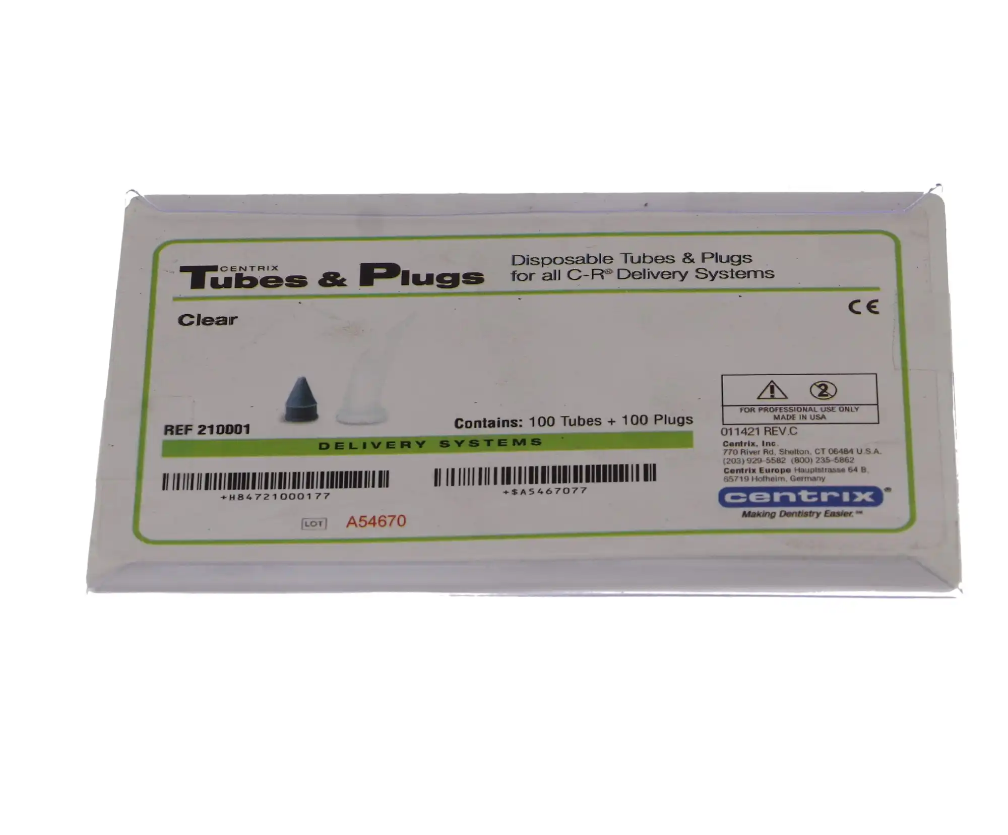 Centrix AccuDose C-R Tubes and Plugs, Medium Viscosity, Clear Tubes with Grey Plugs, 100/Pk, 210001 thumbnail 7