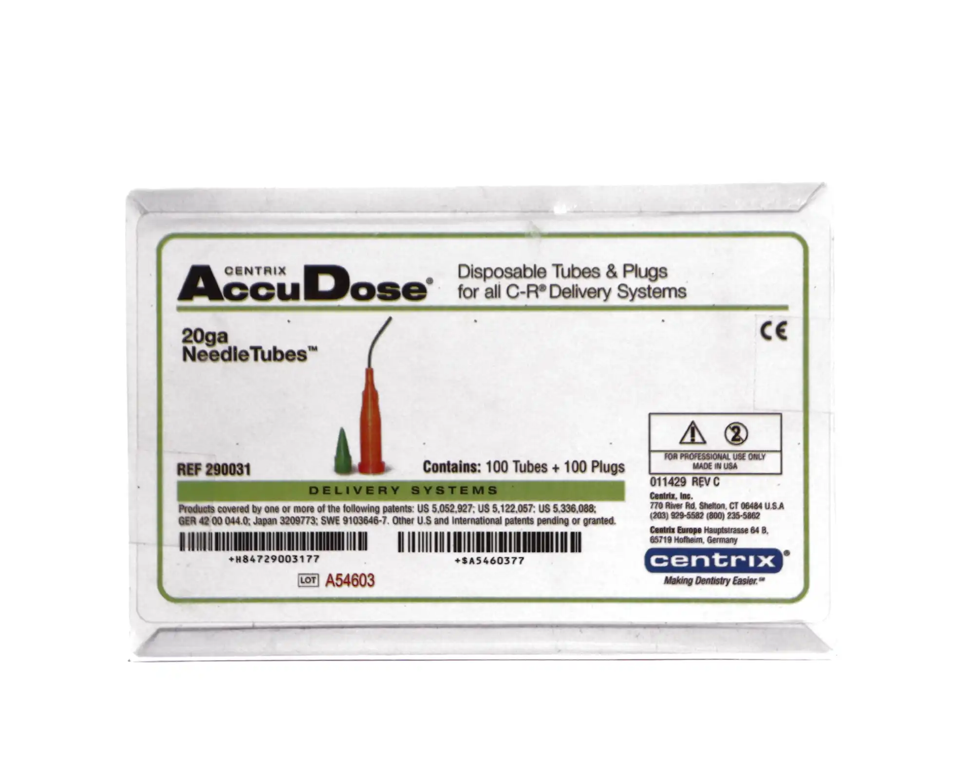 Centrix AccuDose NeedleTubes, 20 Gauge, PhotoBloc Orange, 100/Box, 290031 thumbnail 7