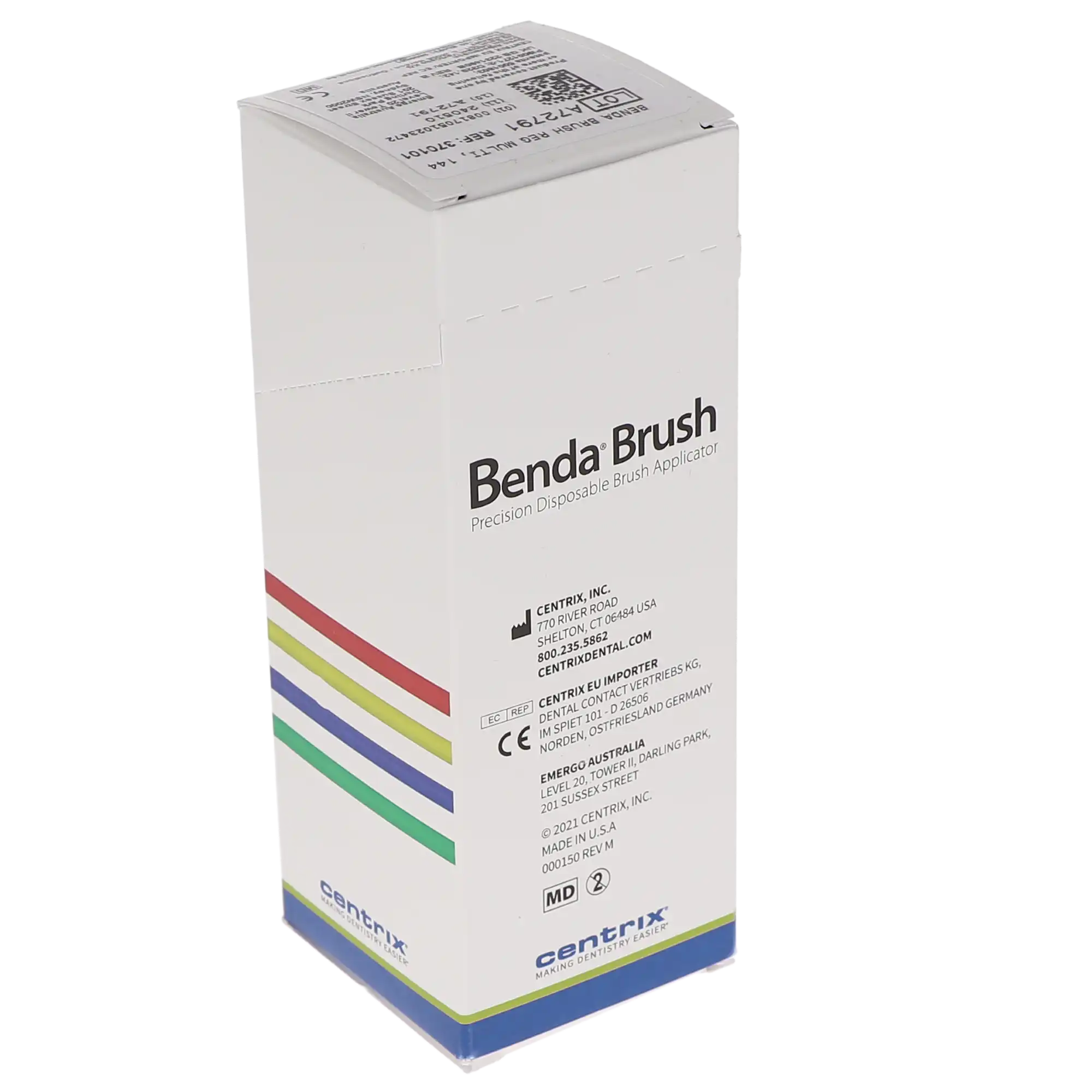 Benda Brush Regular Applicator, Single-Ended, Assorted Colors, Black Bristles, 144/Box, 370101 thumbnail 8