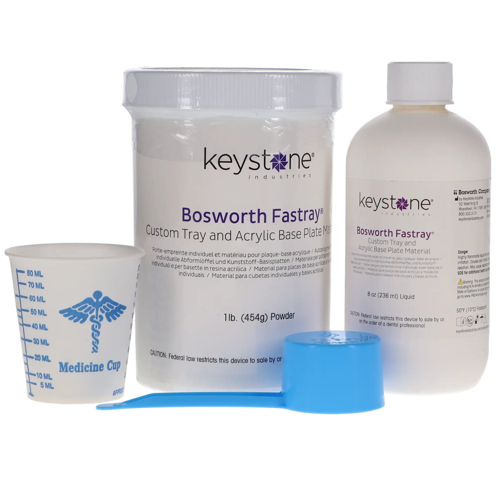 Keystone Fastray Powder & Liquid Standard Kit, Regular Set, White, 1 lb Powder + 8 oz Liquid, 1/Pk, 921377 thumbnail 5