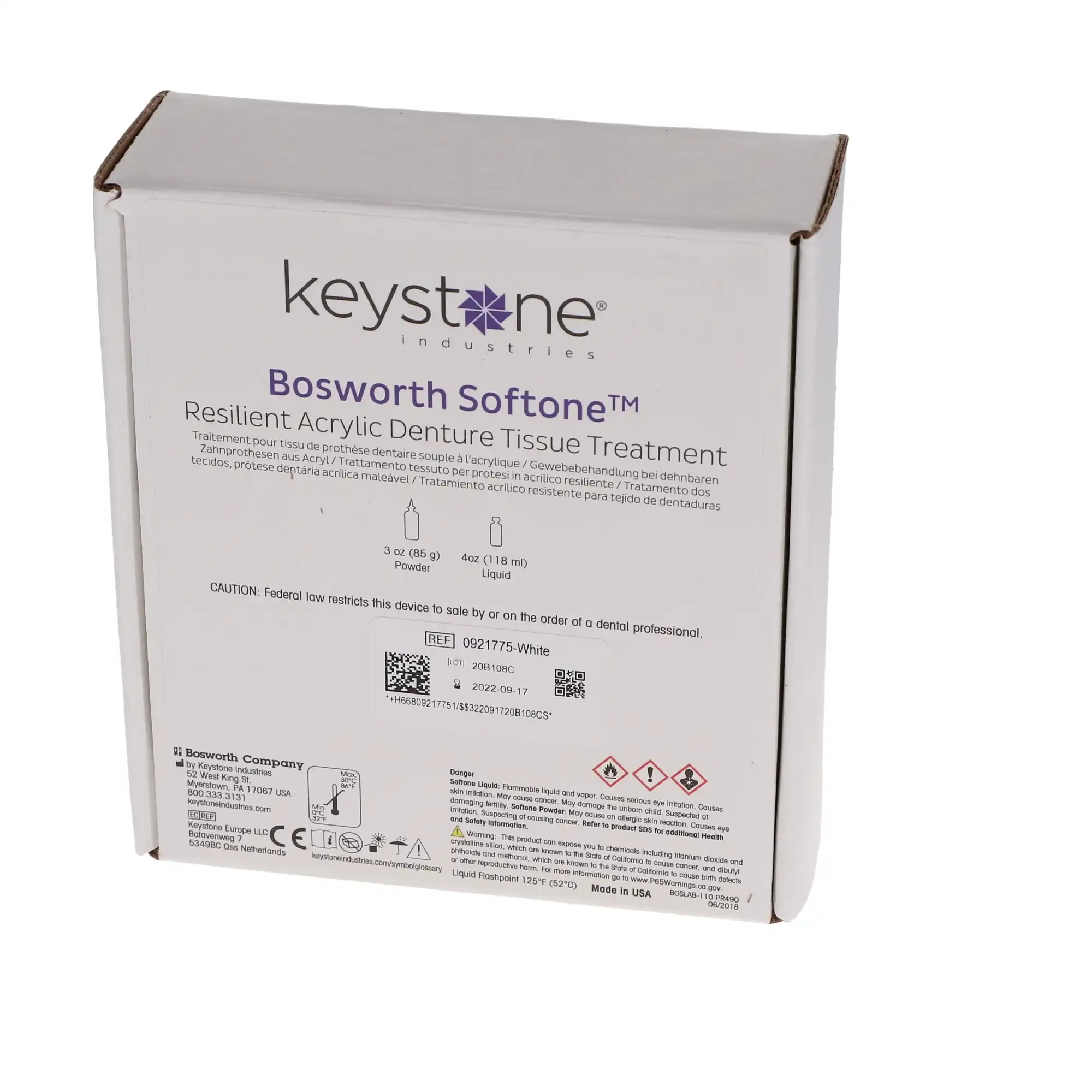 Softone Resilient Acrylic Denture Tissue Conditioner & Functional Impression Material, P&L Standard Kit, White, 921775 thumbnail 6