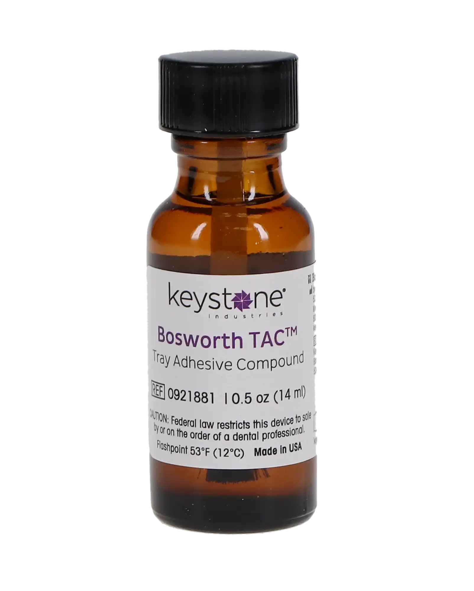 Keystone TAC Tray Adhesive Brush-On Liquid, 0.5 oz Bottles, 2/Pk, 921881 thumbnail 6