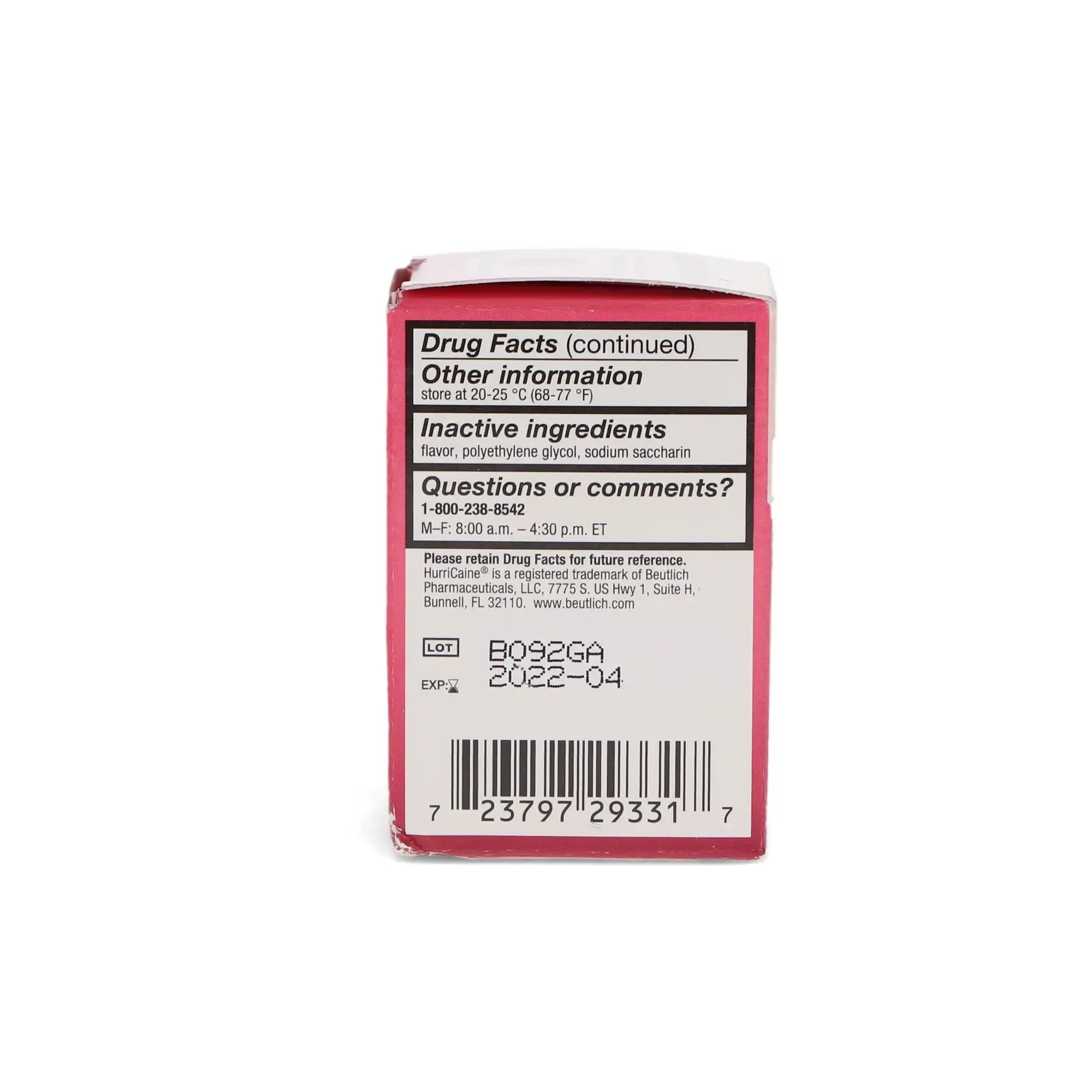 HurriCaine Topical Anesthetic Gel, 20% Benzocaine, Watermelon, 1 oz Jar, 1/Pk, NDC 0283-0293-31 thumbnail 5