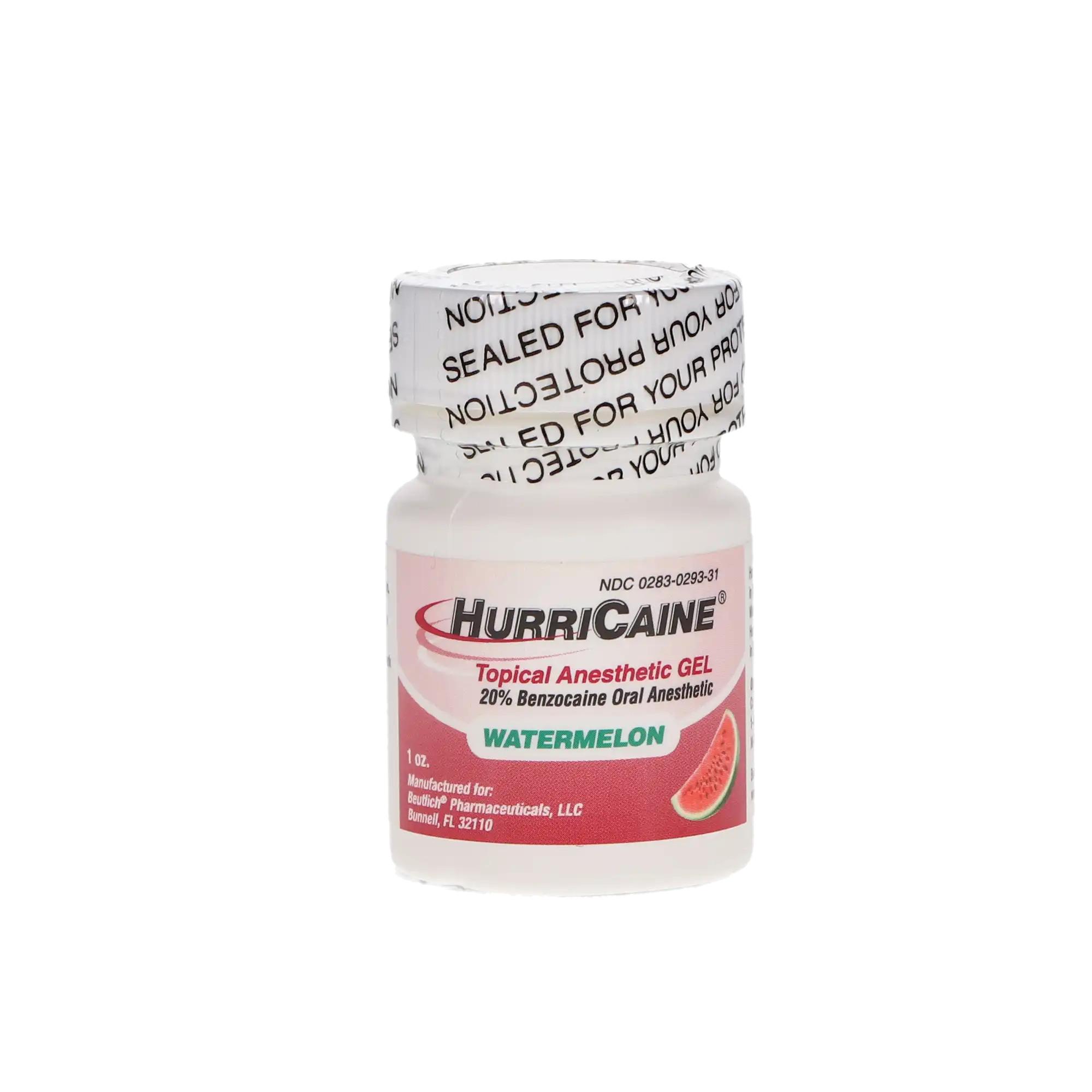 HurriCaine Topical Anesthetic Gel, 20% Benzocaine, Watermelon, 1 oz Jar, 1/Pk, NDC 0283-0293-31 thumbnail 6