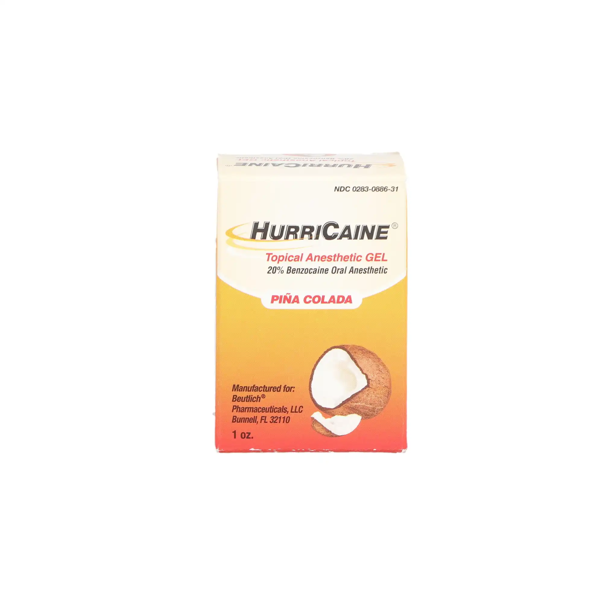 HurriCaine Topical Anesthetic Gel, 20% Benzocaine, Original Wild Cherry, 1 oz Jar, 1/Pk, NDC 0283-0871-31 thumbnail 2