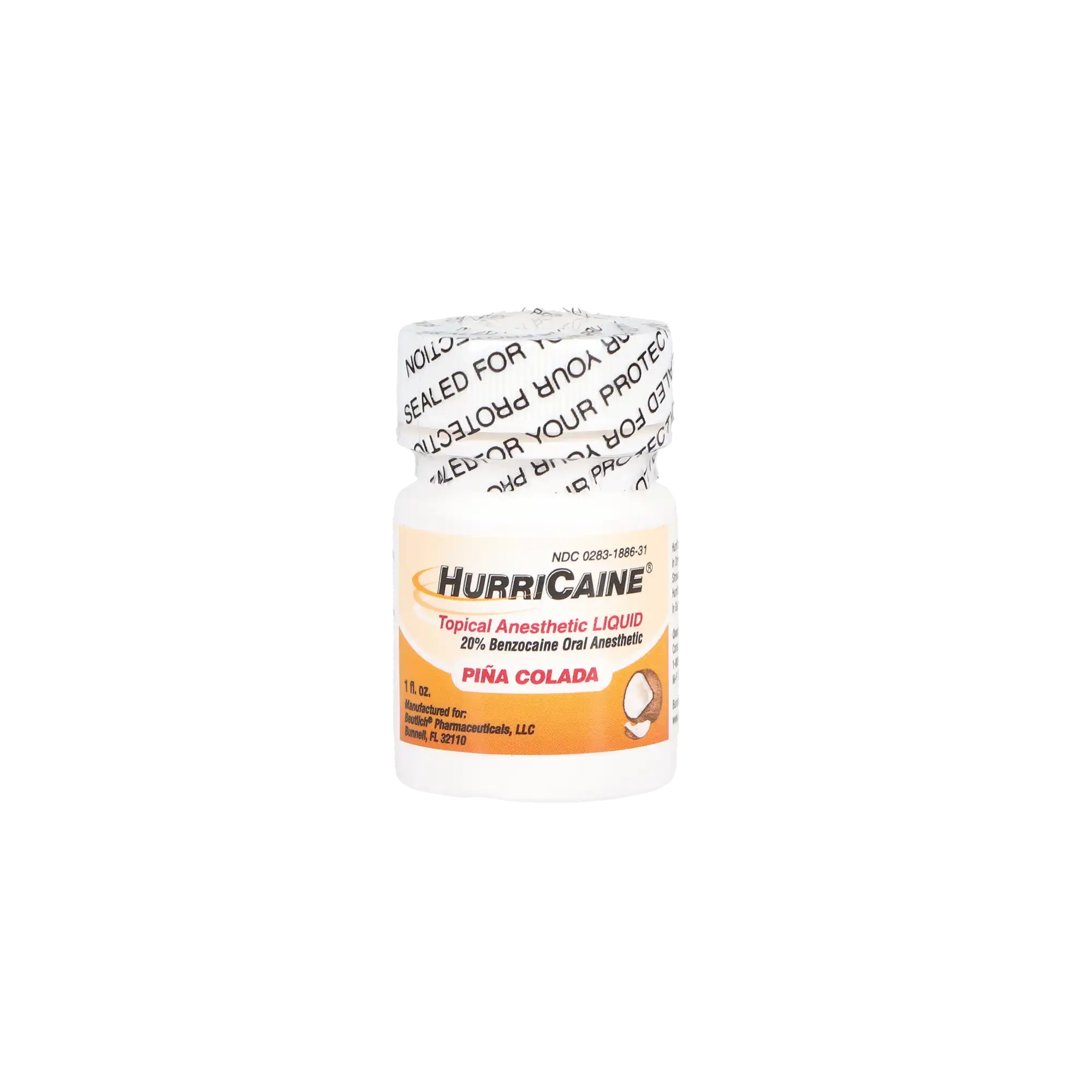 HurriCaine Topical Anesthetic Liquid, 20% Benzocaine, Piña Colada, 1 oz Jar, 1/Pk, 0283-1886-31 thumbnail 5