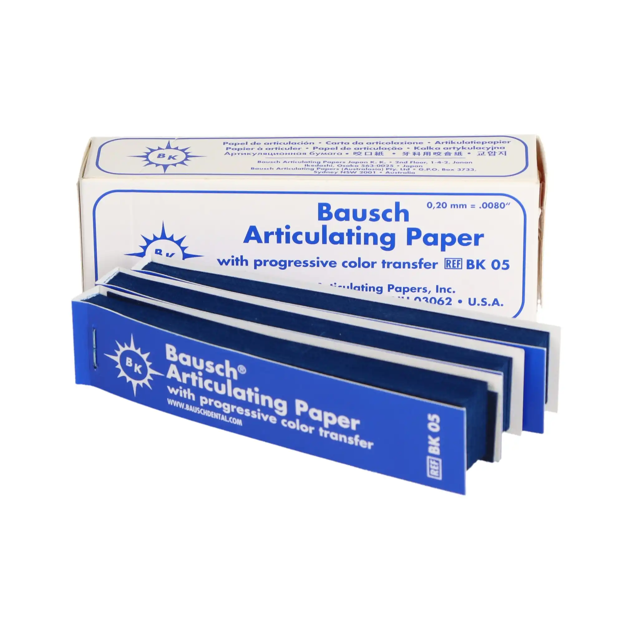 Bausch Articulating Paper Straight Booklets, 200 Microns, Blue, 300/Pk, BK-05 thumbnail 3