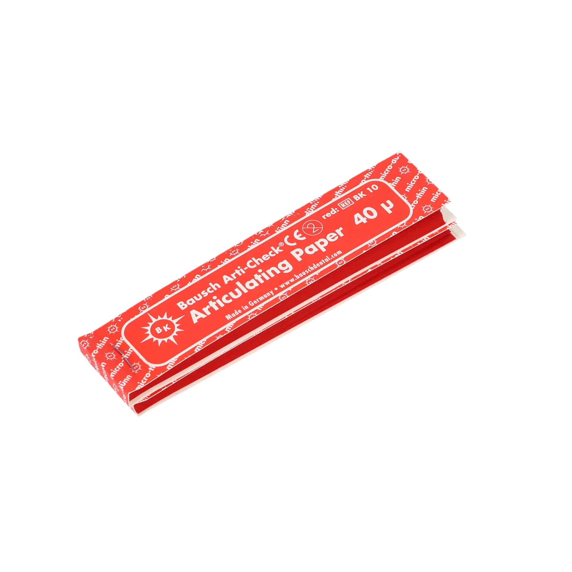 Bausch Arti-Check Articulating Paper Strips, Straight Booklets, 104 x 20 mm, 40 Microns, Red, 200/Pk, BK-10 thumbnail 11