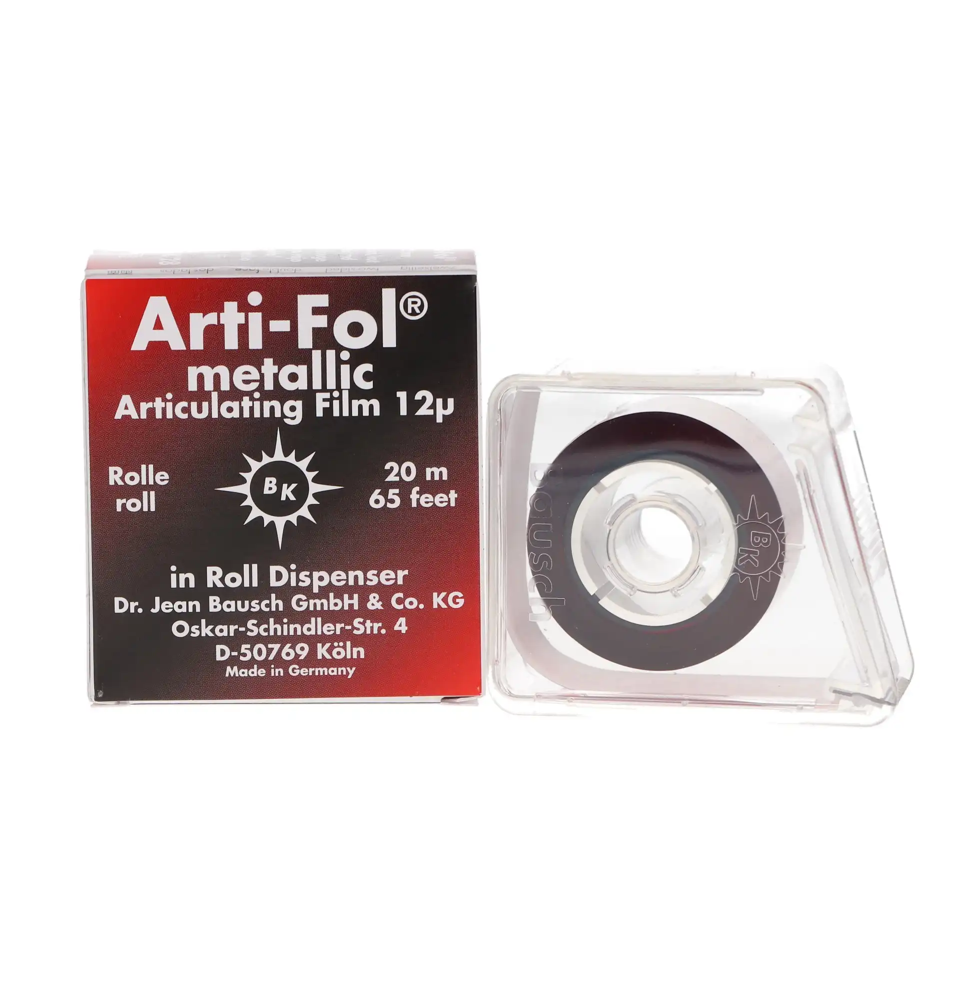 Arti-Fol II Metallic Two-Sided Articulating Film, 12 microns, 22 mm x 20 m, Black/Red, 1 Roll/Pk, BK28 thumbnail 2