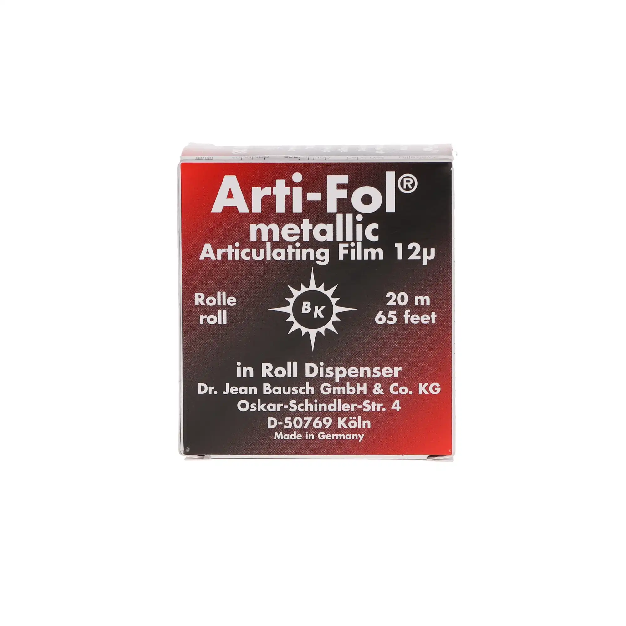 Arti-Fol II Metallic Two-Sided Articulating Film, 12 microns, 22 mm x 20 m, Black/Red, 1 Roll/Pk, BK28 thumbnail 4