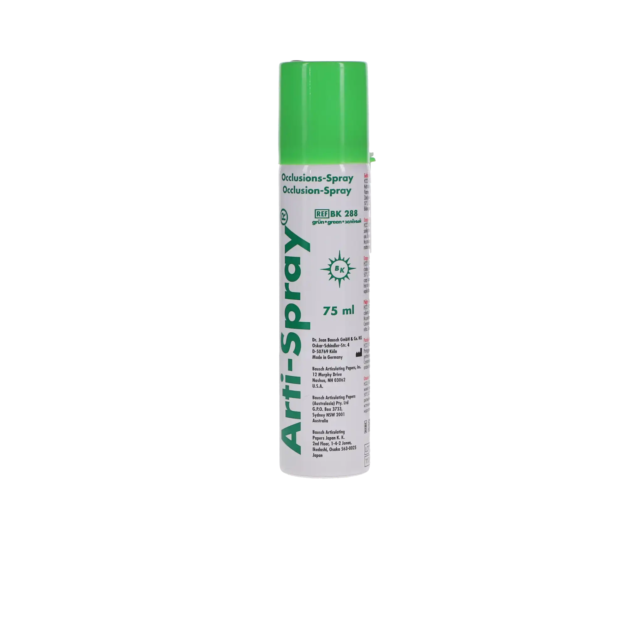 Bausch Arti-Spray Occlusion Spray, Green, 75 mL Aerosol Can, BK 288 thumbnail 14