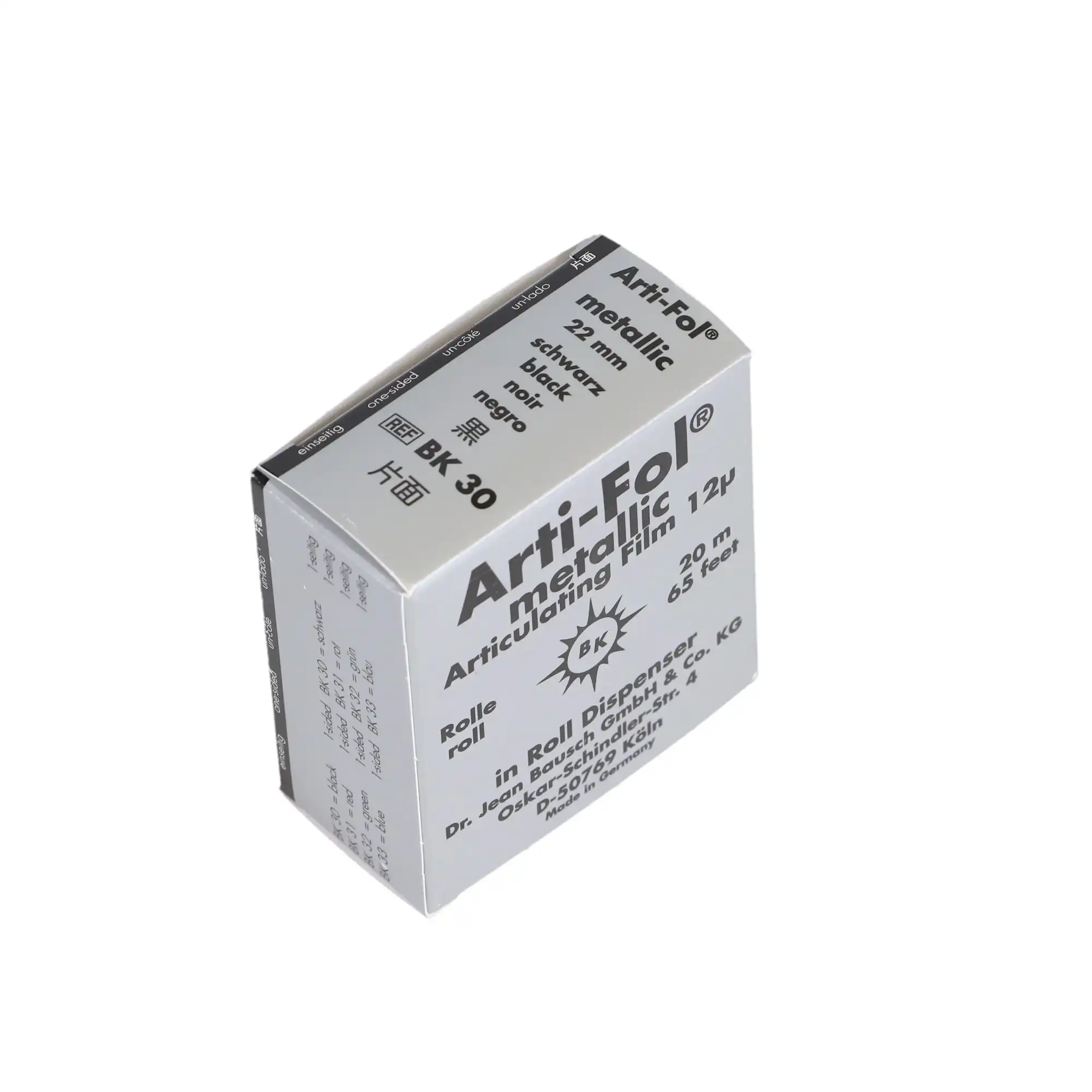 Arti-Fol Metallic One-Sided Articulating Film, 12 Microns, 22 mm x 20 m, Black, 1 Roll/Pk, BK30 thumbnail 4