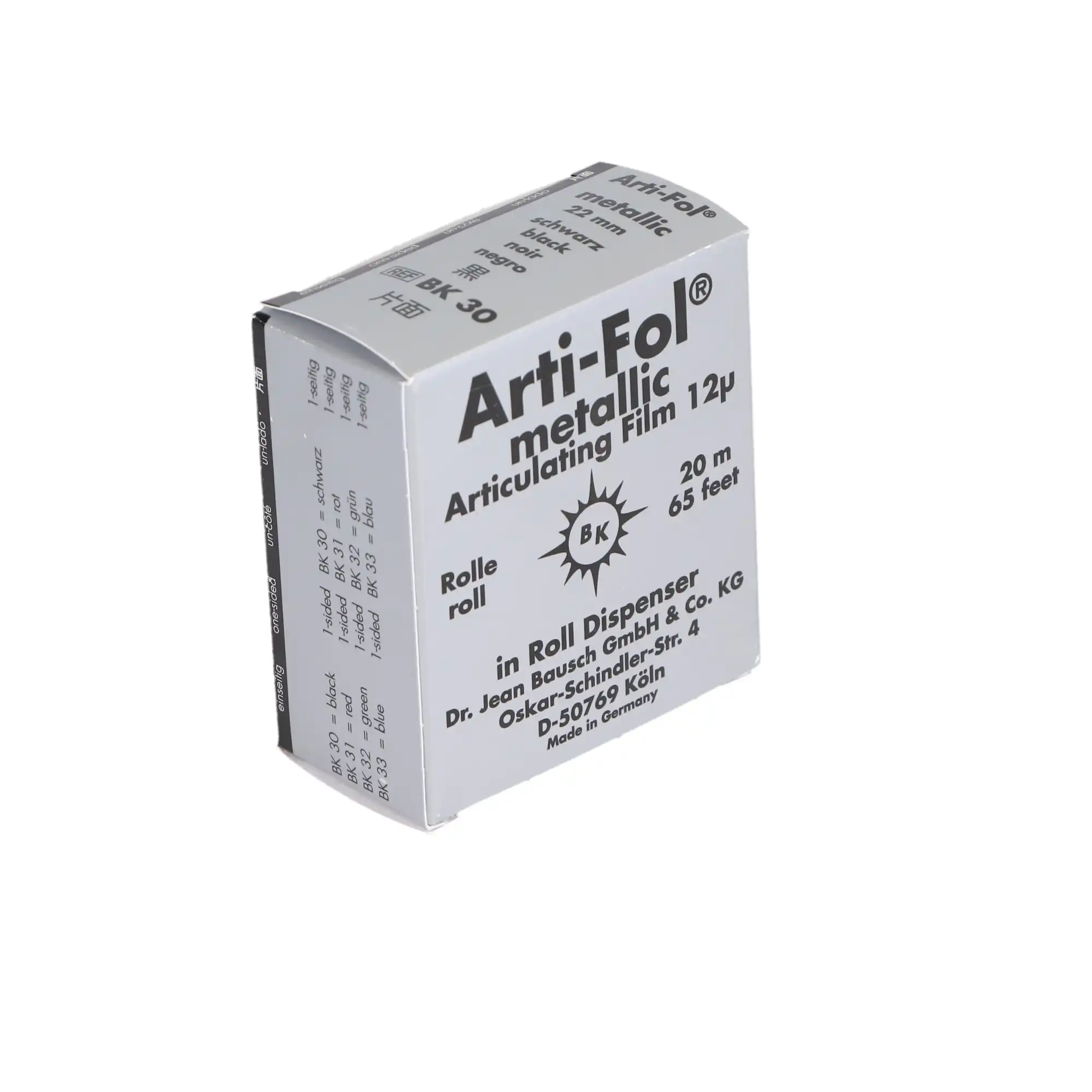 Arti-Fol Metallic One-Sided Articulating Film, 12 Microns, 22 mm x 20 m, Black, 1 Roll/Pk, BK30 thumbnail 5