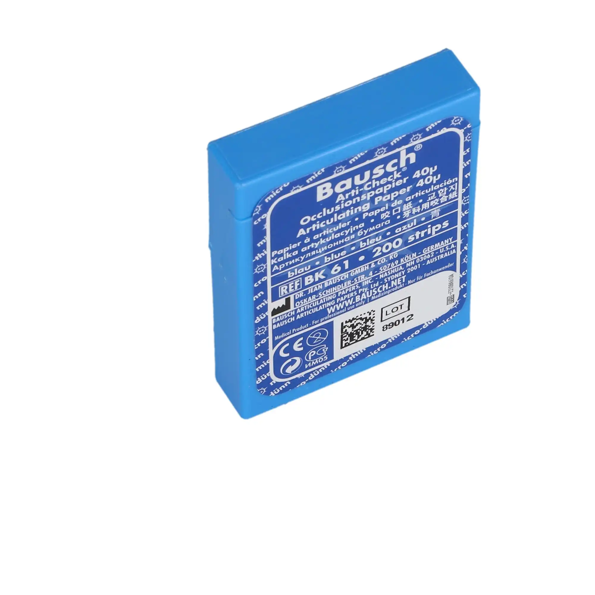 Bausch Arti-Check Micro-Thin Articulating Paper, 40 Microns, Blue, Pre-Cut Strips, 200/Pk, BK61 thumbnail 4