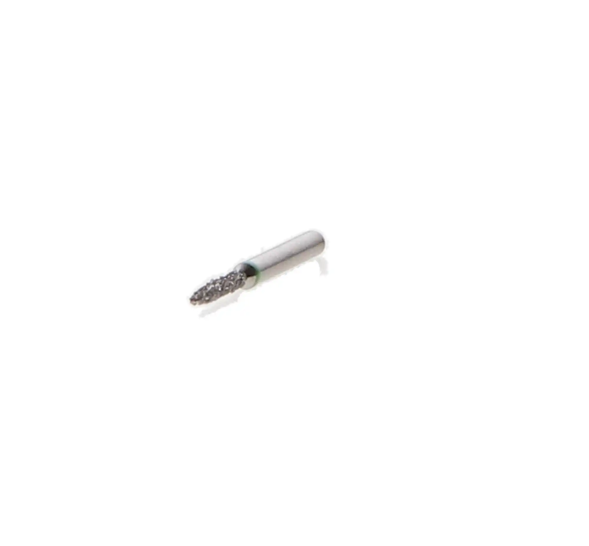 NTI Diamond Bur, FG, Flame, # C862, 1.2 mm Diameter, 8.0 mm Length, Coarse, Green Ring, 5/Pk, C862-012 thumbnail 4