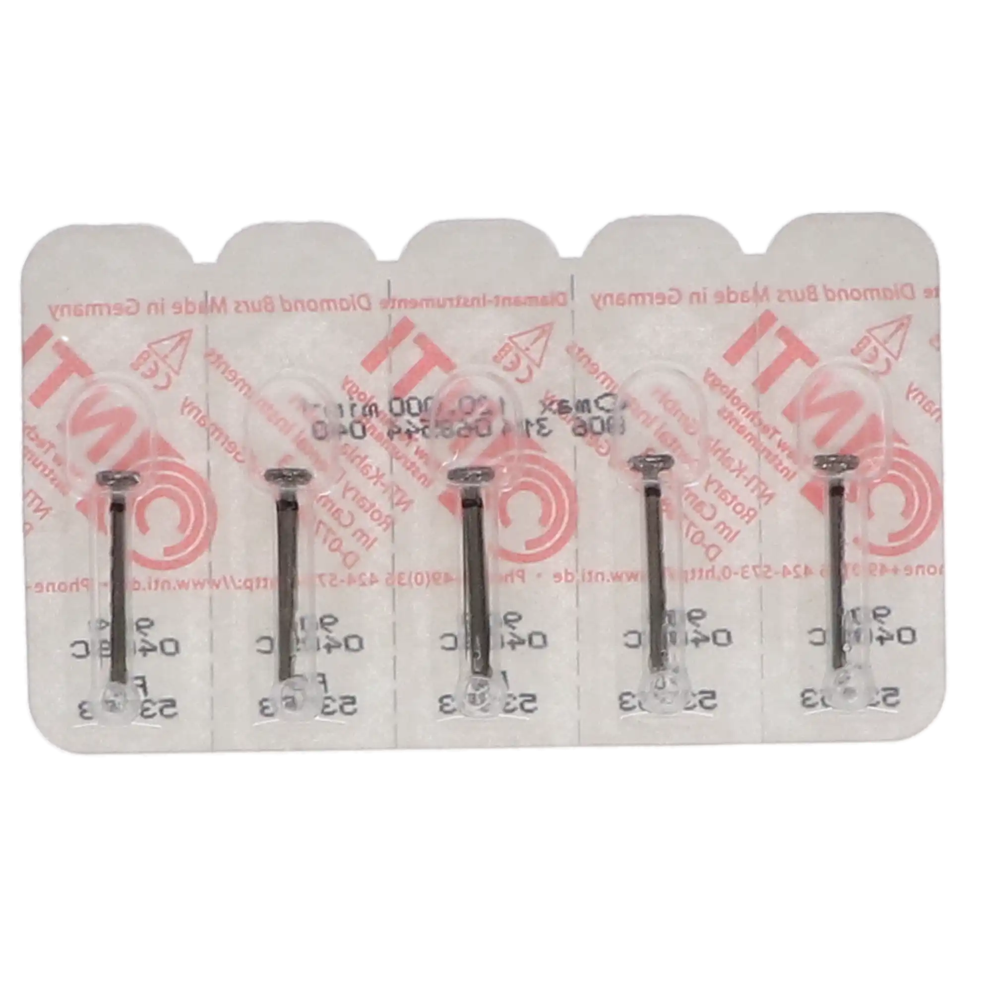 NTI Diamond Bur, FG, Donut, # SC909, 4.0 mm, Super Coarse, Black, 5/Pk, SC909-040 thumbnail 5