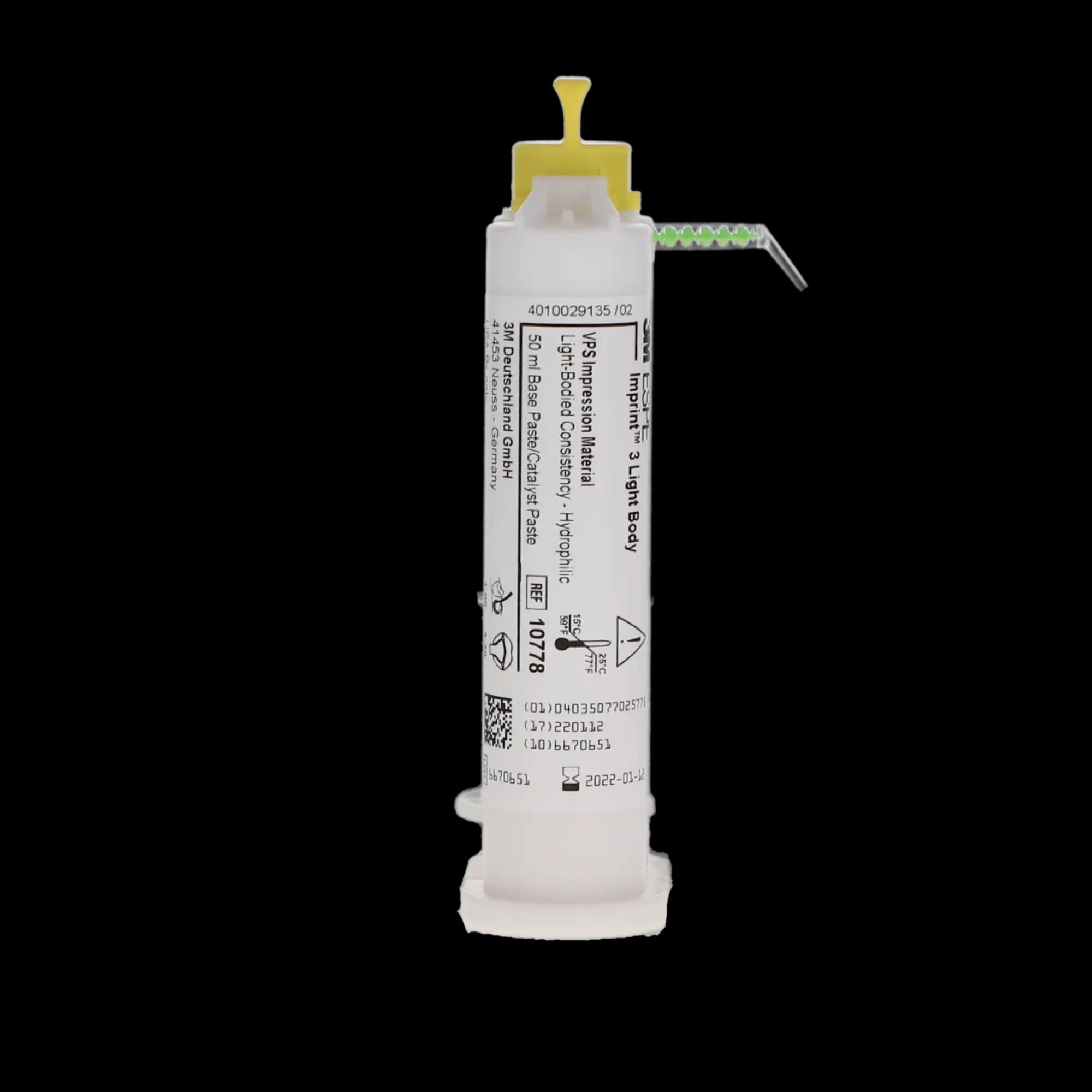 3M™ Imprint™ 3 Light Body VPS Impression Material Refill, 4 x 50 mL Garant Cartridges, Yellow, 10778 thumbnail 4