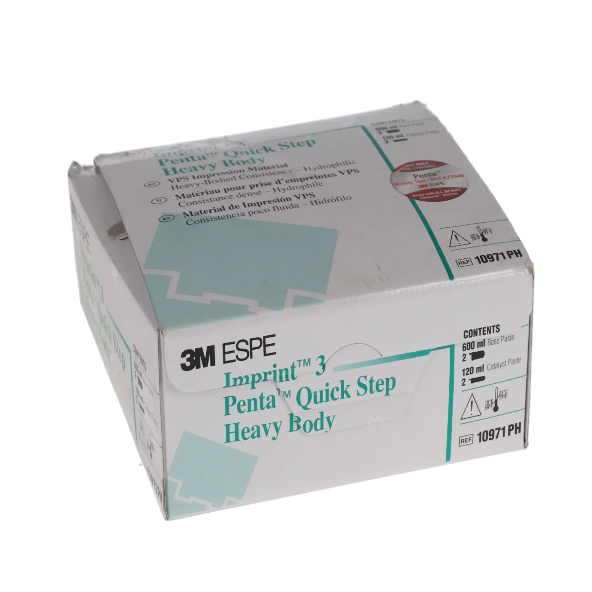 3M Imprint 3 Penta Quick Step Heavy Body VPS Impression Material Refill, 2 x 300 mL Base + 2 x 60 mL Catalyst, 10971PH thumbnail 5