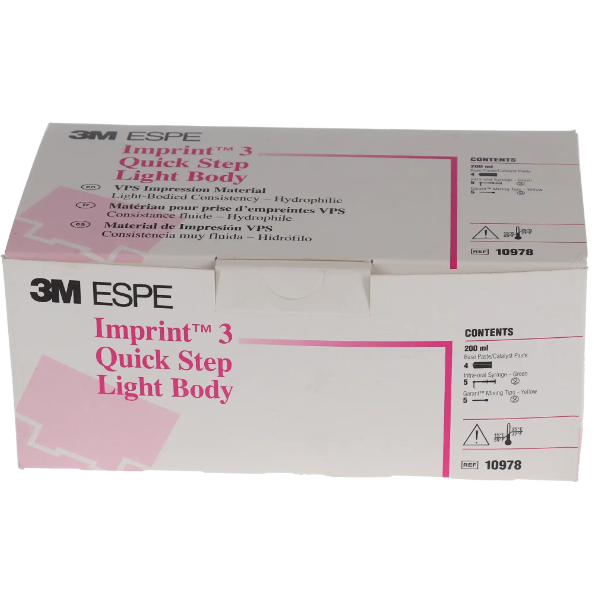 3M Imprint 3 Quick Step Light Body VPS Impression Material Refill, 4 x 50 ml Cartridges, Pink, 10978 thumbnail 6