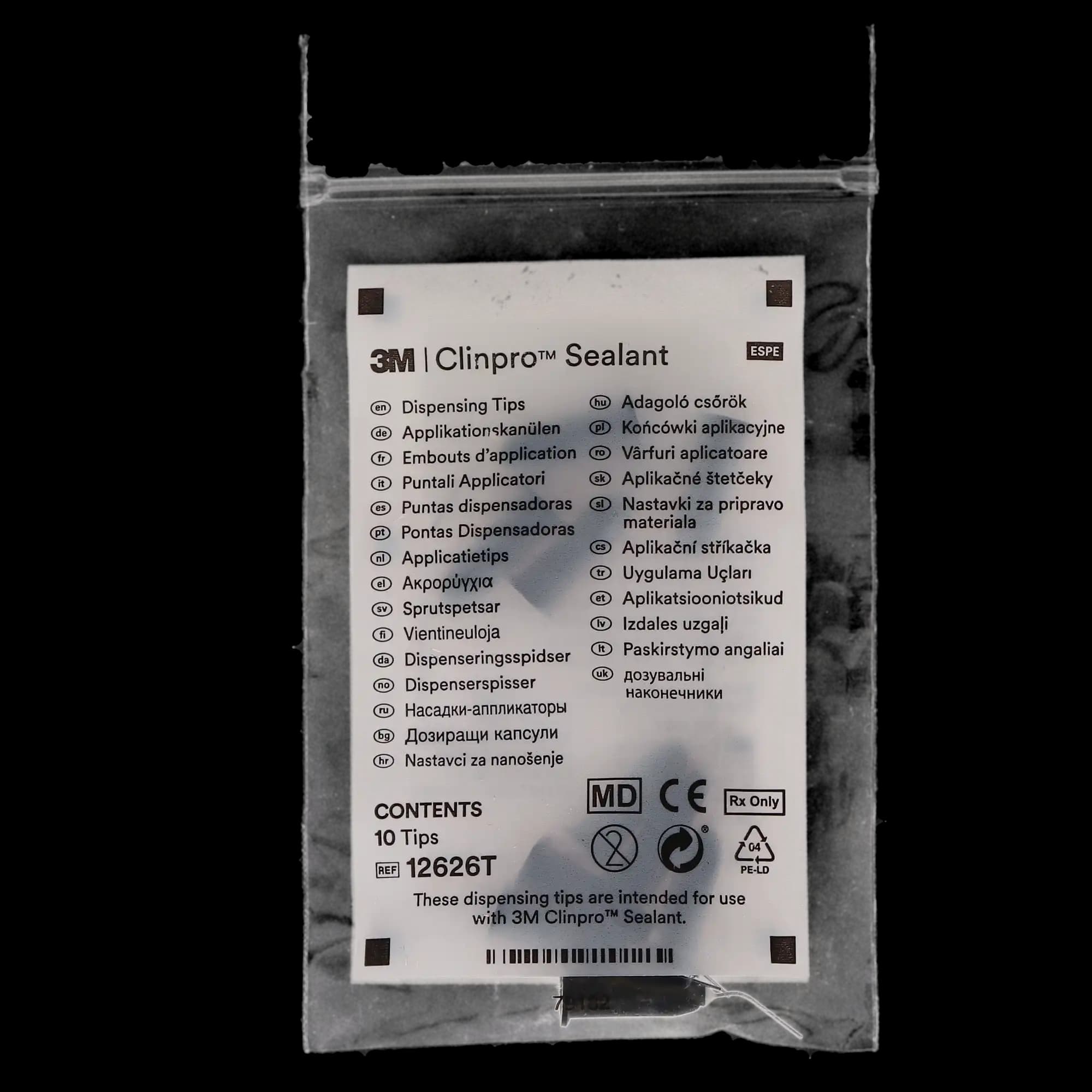 3M Clinpro Sealant Dispensing Tips, 27G, Black, Bent, 10/Pkg, 12626T thumbnail 8