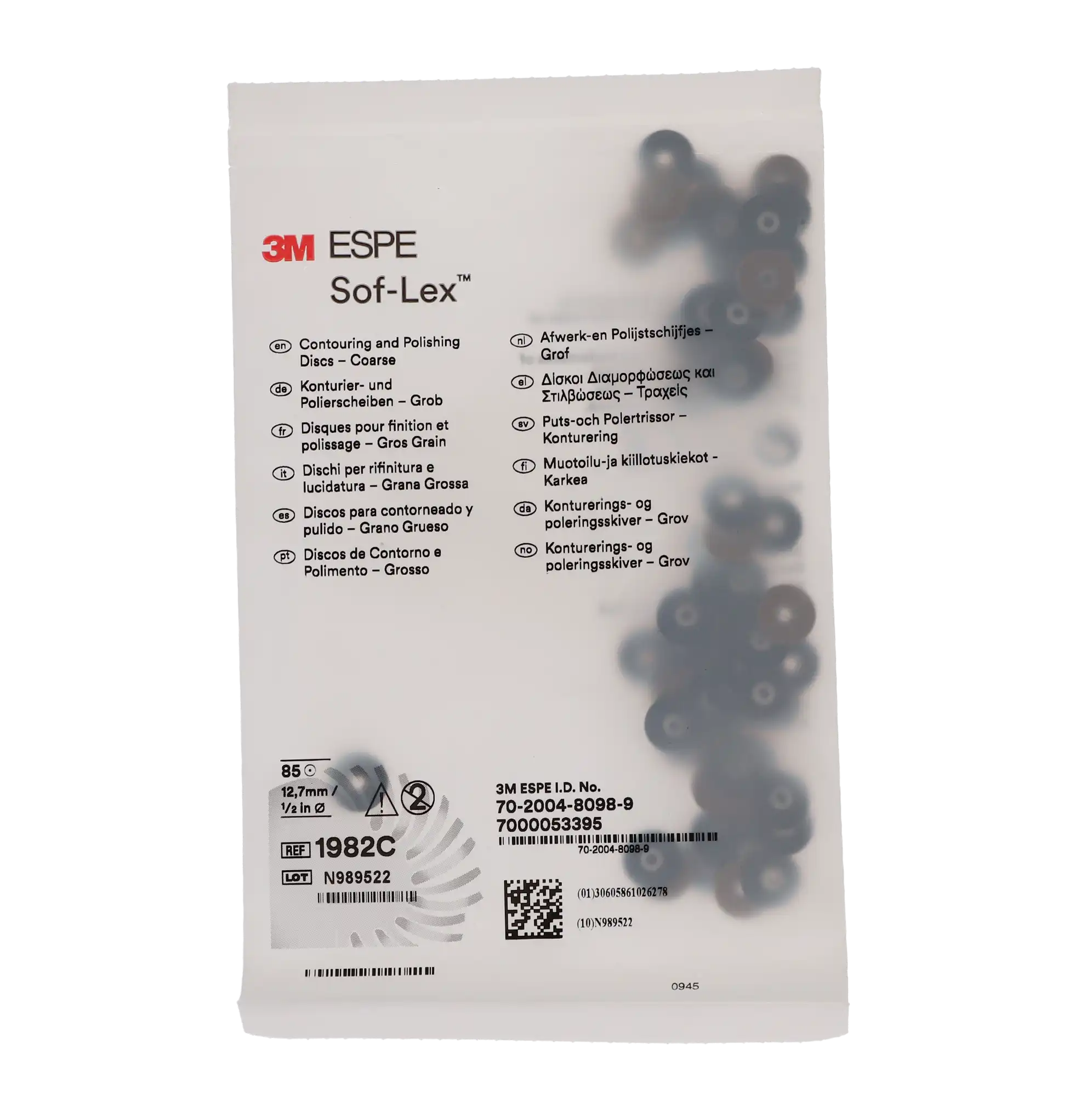 3M Sof-Lex Contouring and Polishing Discs, Pop-On, 1/2" Diameter, Coarse, Black, 85/Pkg, 1982C thumbnail 8