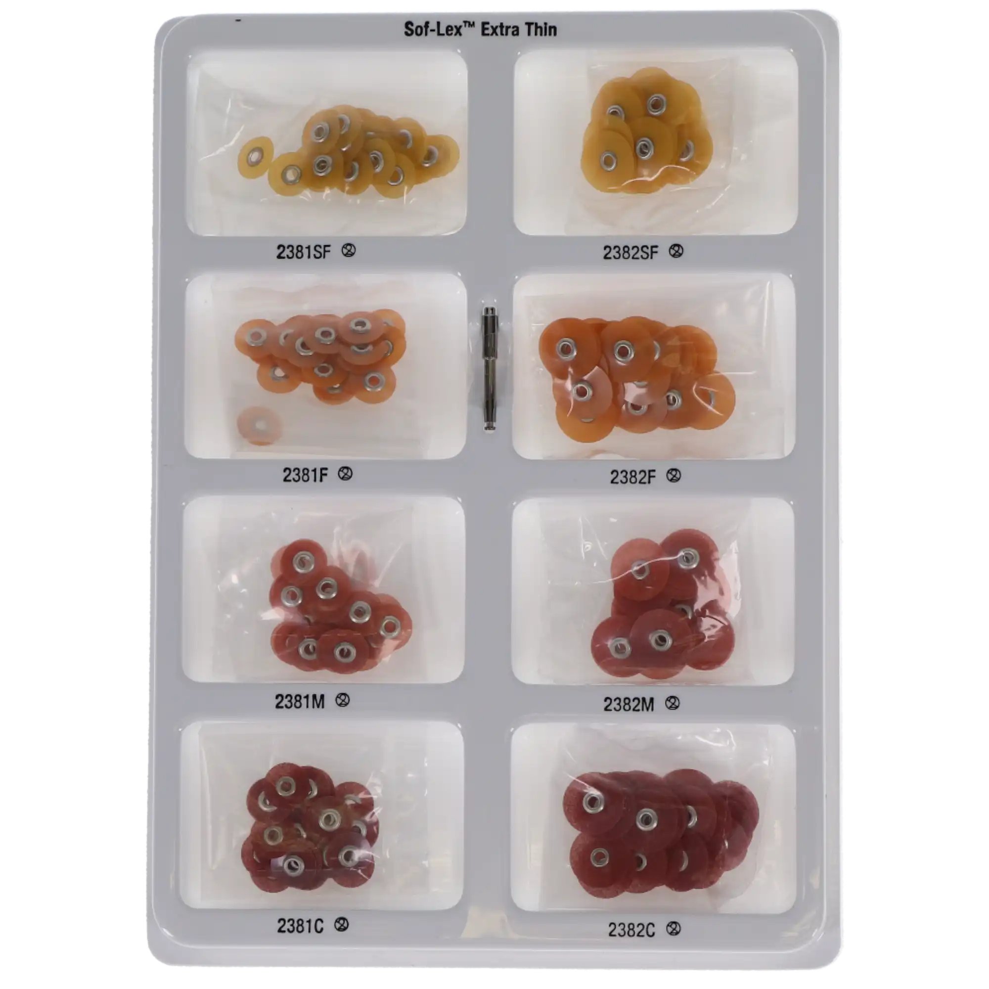 3M Sof-Lex XT Extra-Thin Contouring and Polishing Discs Kit, Pop-On, Assorted Grits, 240 Discs + 1 RA Mandrel, 2380 thumbnail 9