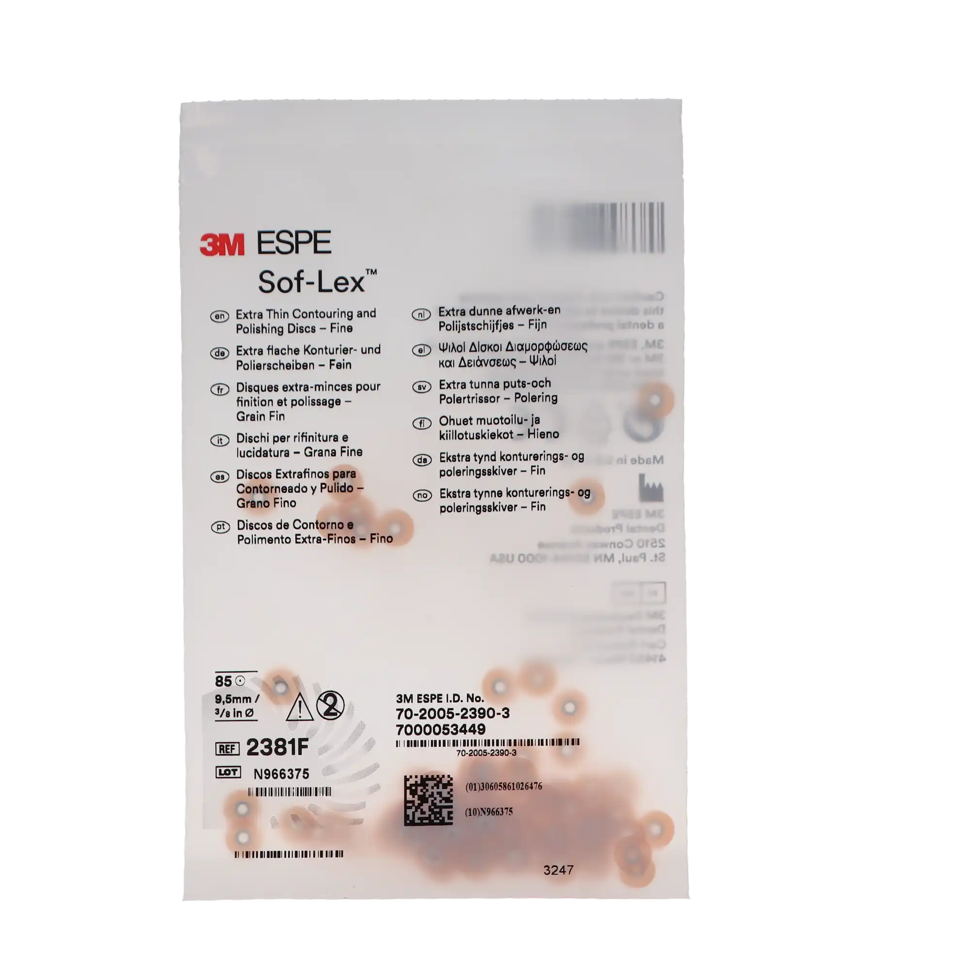 Sof-Lex XT Extra-Thin Contouring and Polishing Discs, Pop-On, 3/8", Fine, Light Orange, 85/Pk, 2381F thumbnail 8