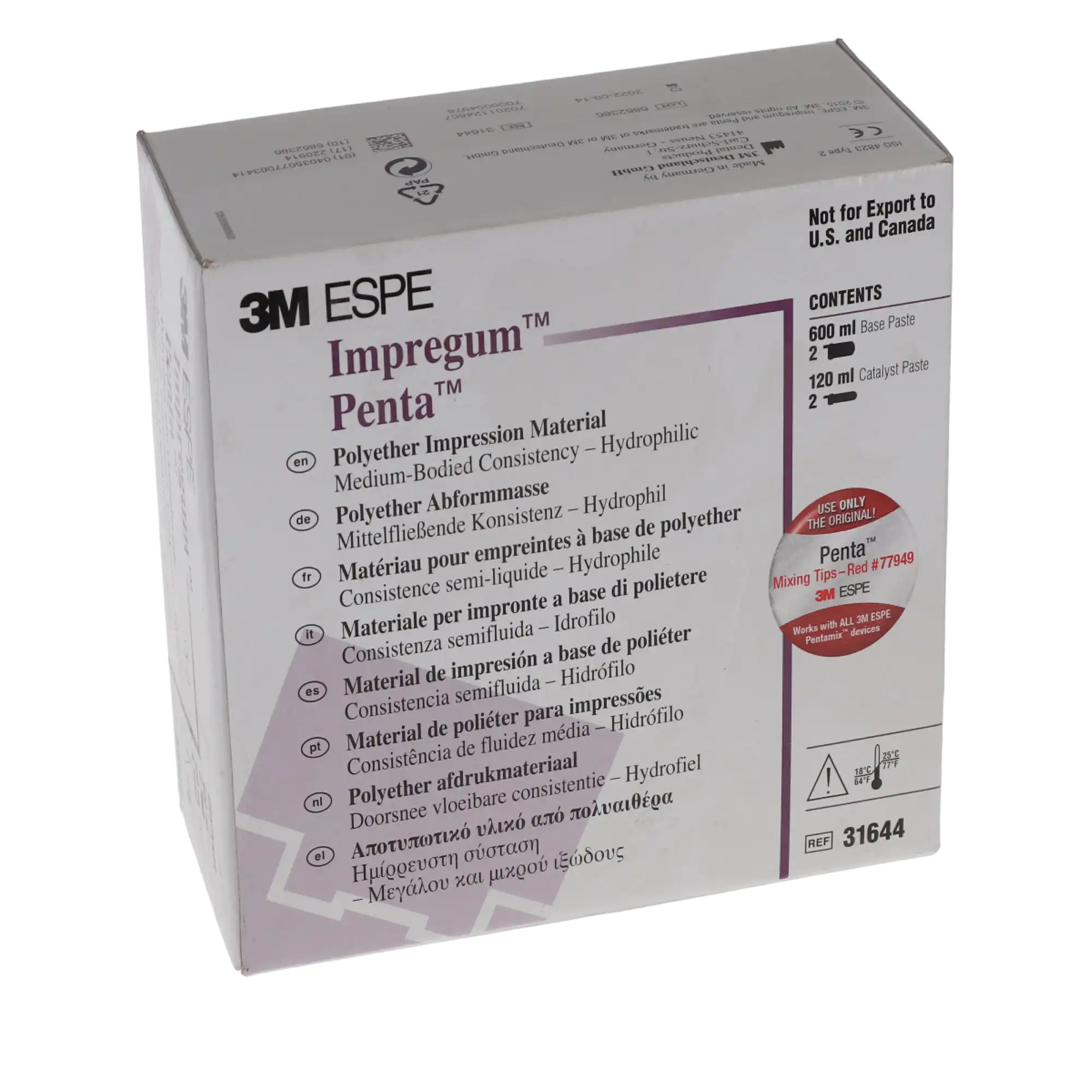 Impregum Penta Polyether Impression Material, Medium Body, Regular Set, Refill, 2/Pk (31644) thumbnail 4
