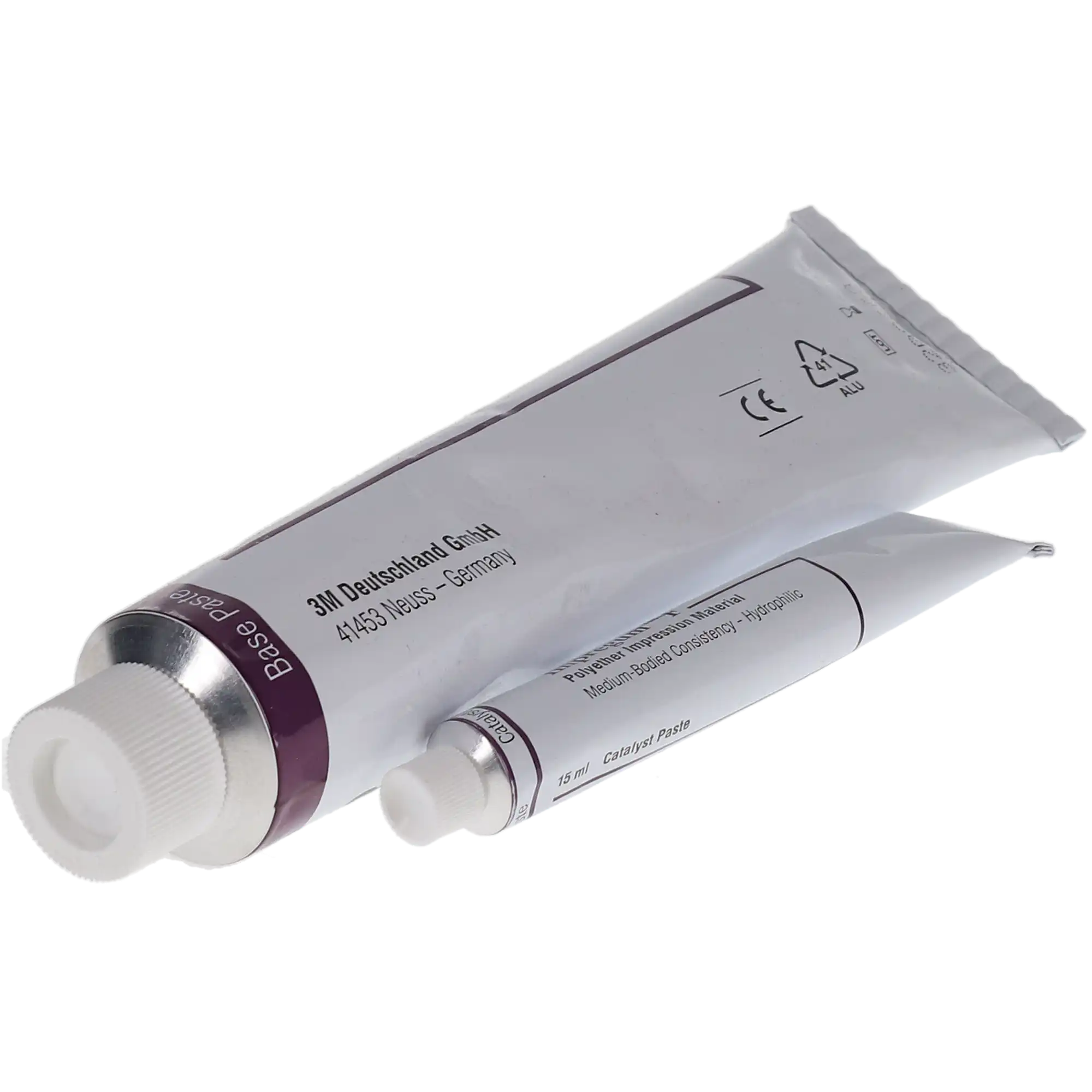 3M Impregum F Polyether Impression Material Double Pack, Medium Viscosity, Regular Set, 2 x 120 mL Base Tubes + 2 x 15 mL Catalyst Tubes + Mixing Pad, 31712 thumbnail 3
