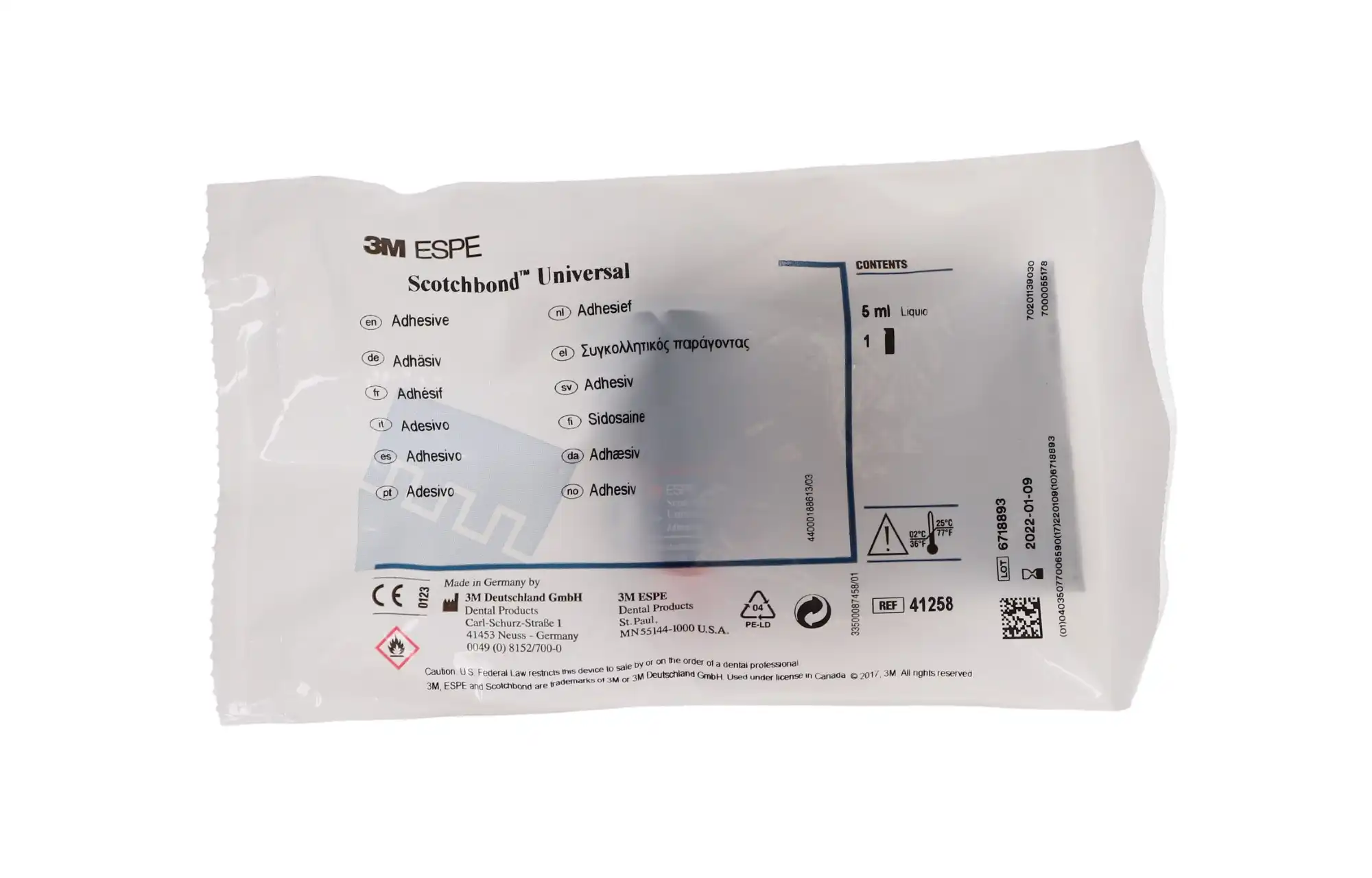 3M Scotchbond Universal Adhesive, Light-Cure, Vial Refill, 5 ml, 1/Pk, 41258 thumbnail 9