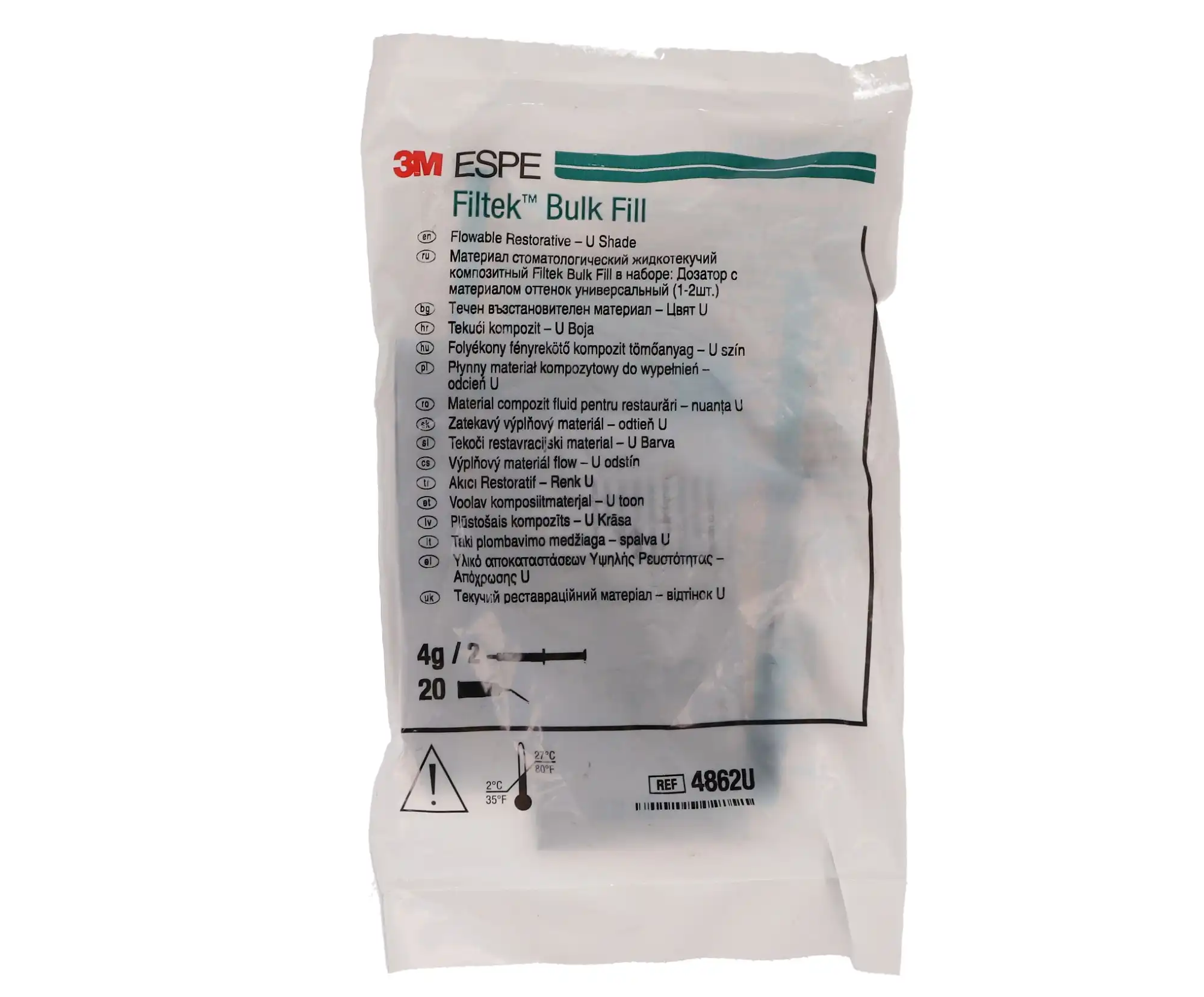 3M Filtek Bulk Fill Flowable Restorative Syringe Refill, Universal Shade, 2g Syringes (2/Pkg), 4862U thumbnail 14