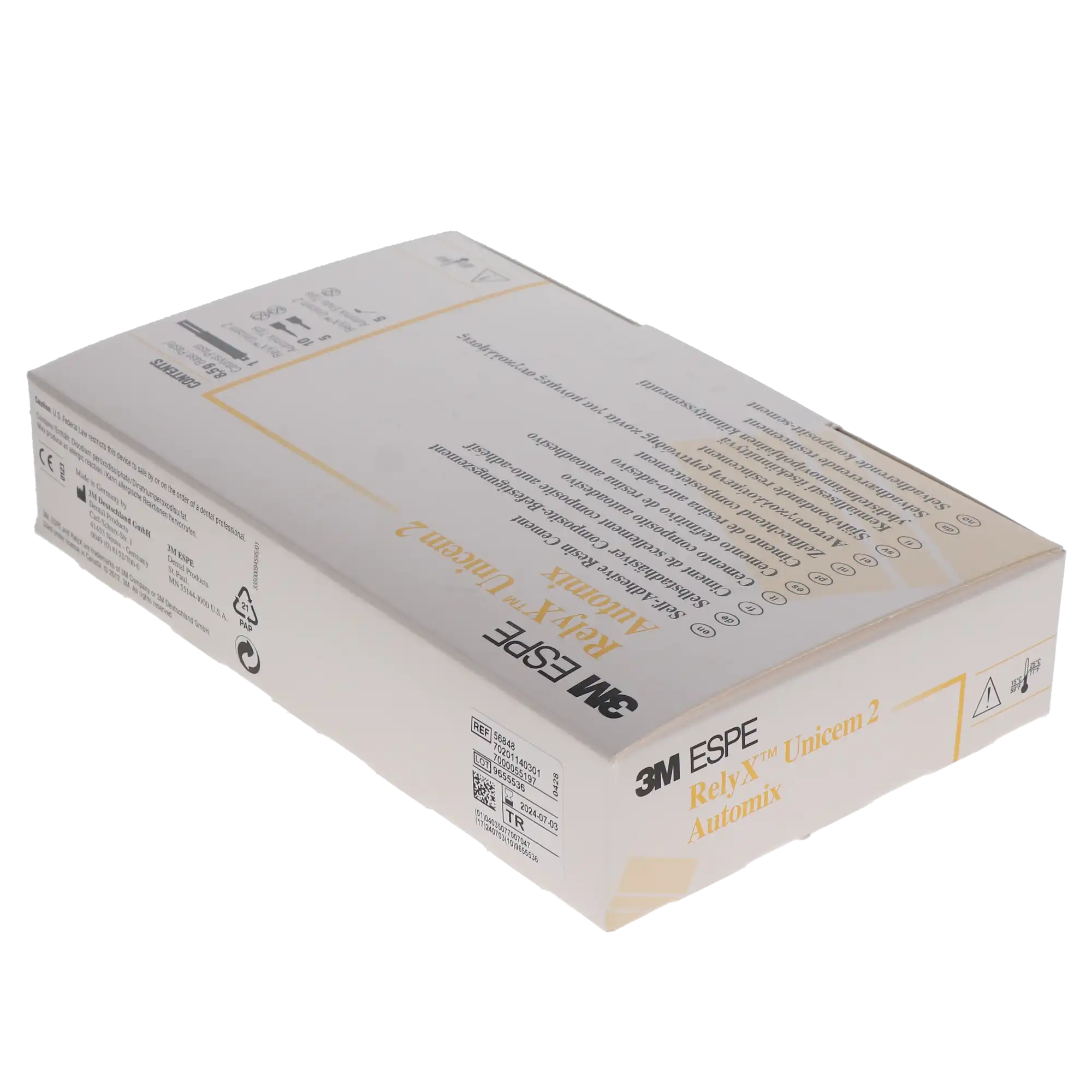 3M™ RelyX™ Unicem 2 Automix Self-Adhesive Resin Cement, Translucent Shade, 8.5g Syringe Refill, 56848 thumbnail 12