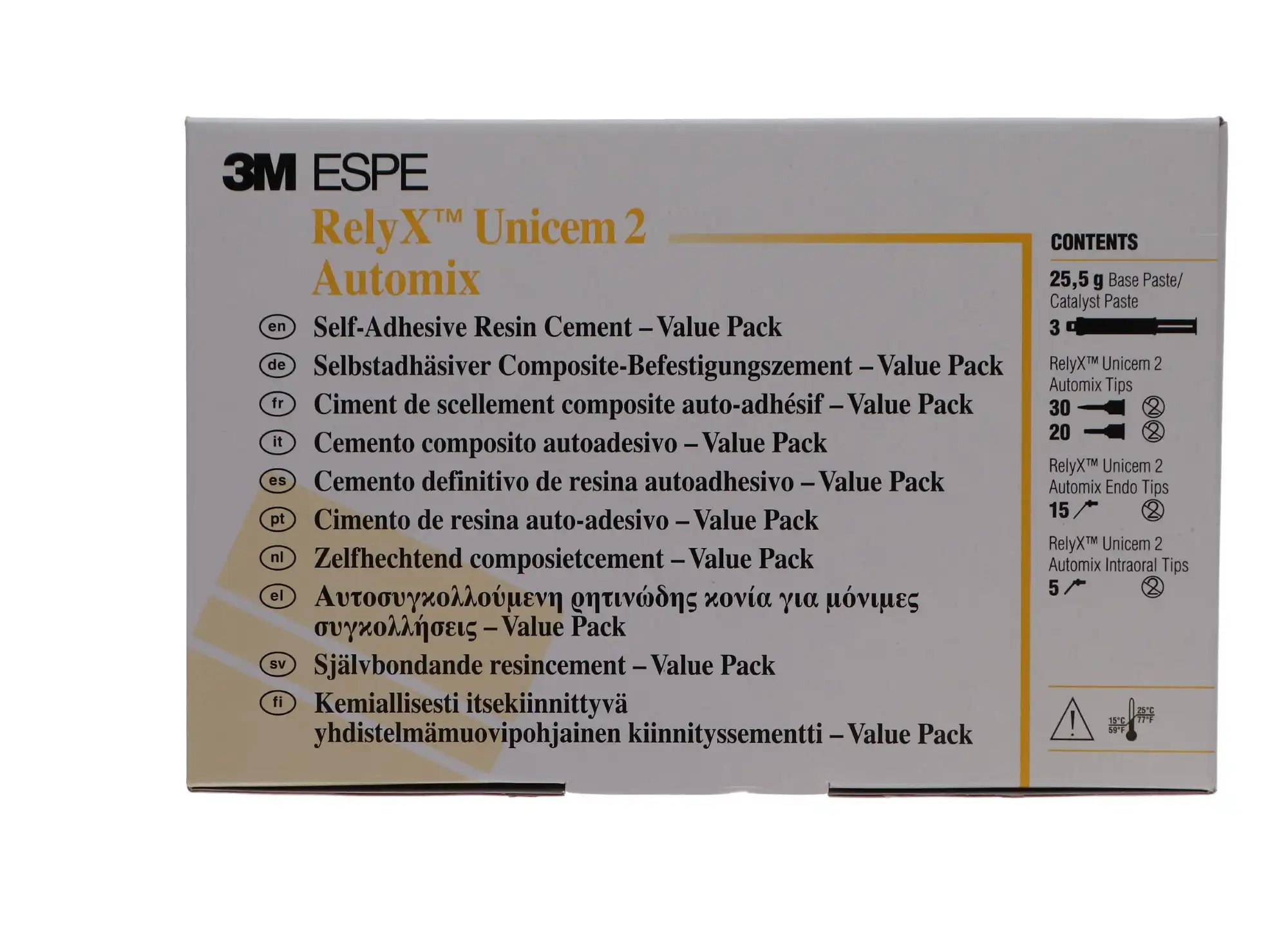 3M RelyX Unicem 2 Self-Adhesive Resin Cement, Automix Syringe Value Pack, A2 Universal, 3 x 8.5 g Syringes, 56849 thumbnail 14