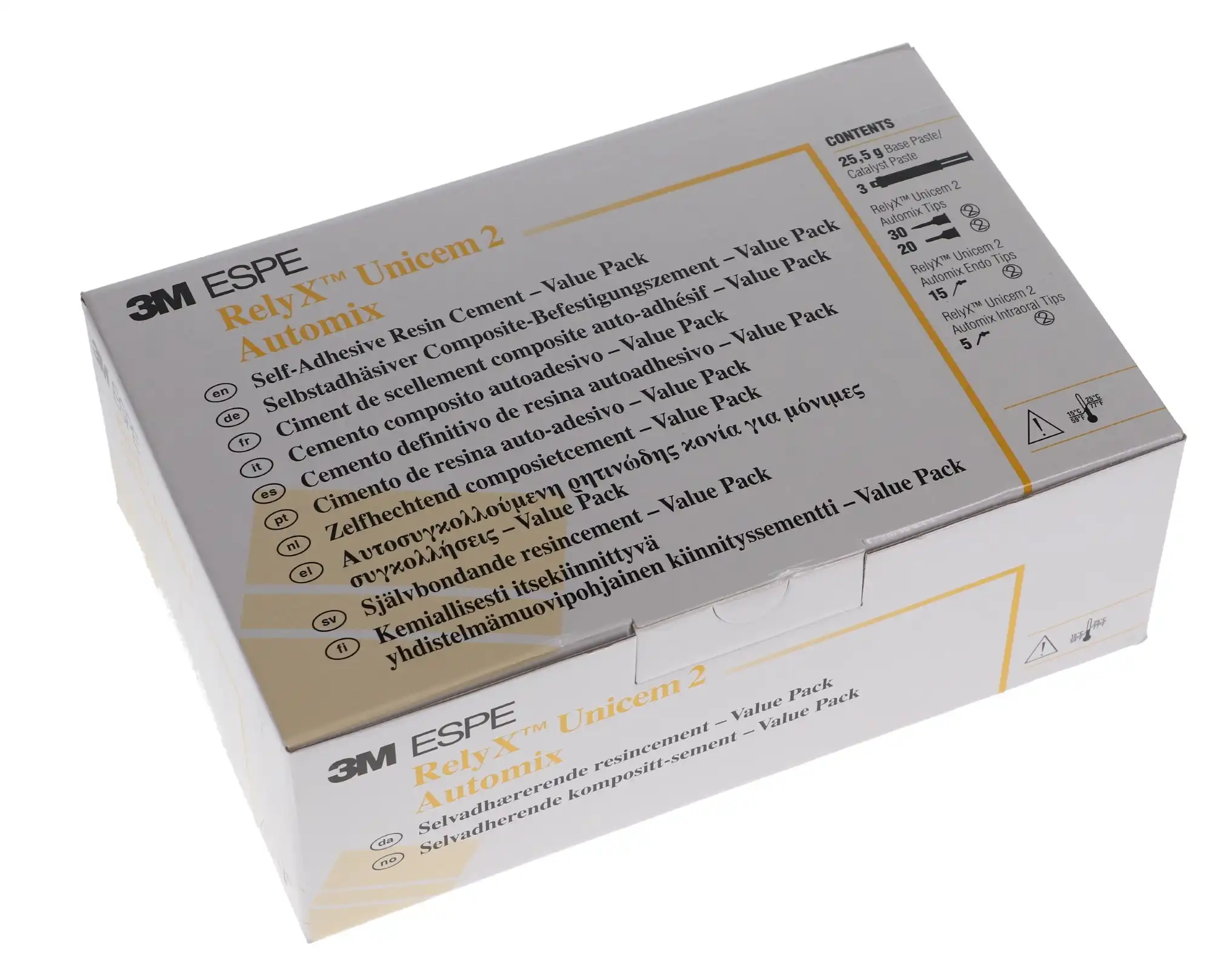 3M RelyX Unicem 2 Self-Adhesive Resin Cement, Automix Syringe Value Pack, A2 Universal, 3 x 8.5 g Syringes, 56849 thumbnail 15